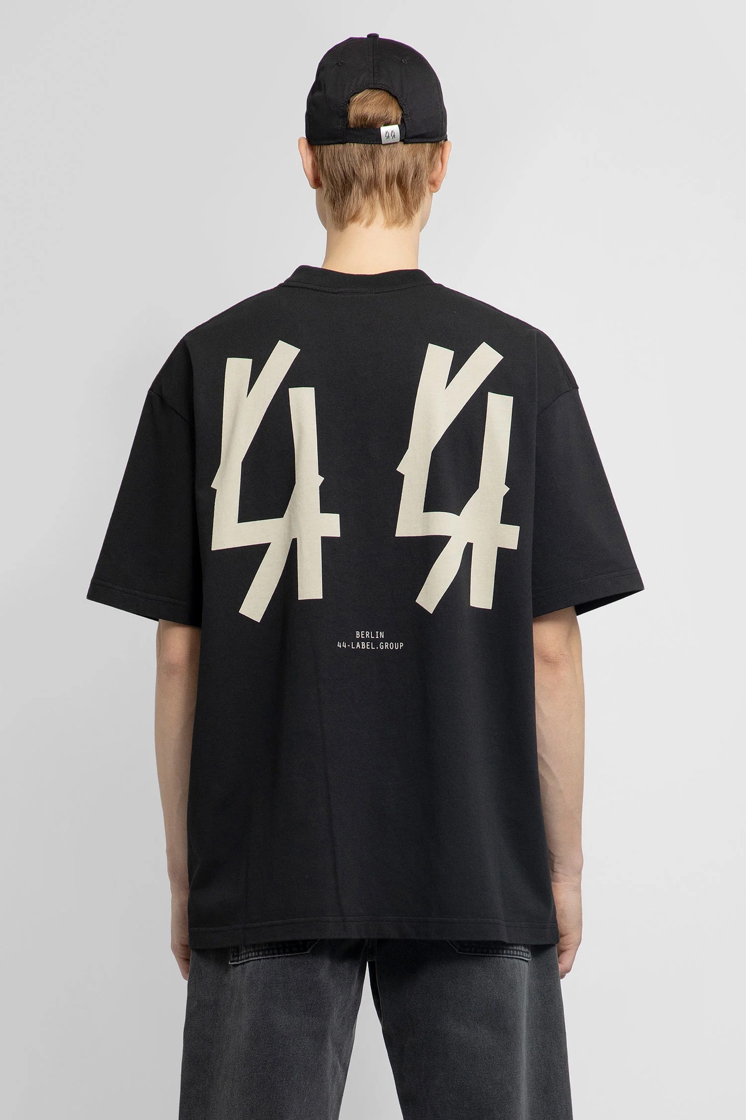 44 Label Group Original T-Shirt in Black/Sand Backprint