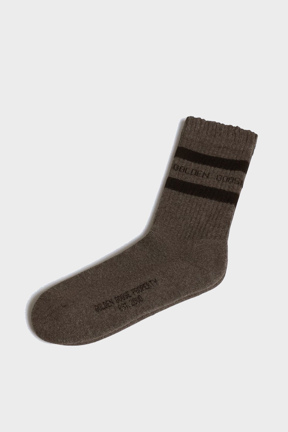 GOLDEN GOOSE Socks High Rib Stripes Socks in Dark Grey S GOLDEN GOOSE Socks High Rib Stripes Socks in Dark Grey
