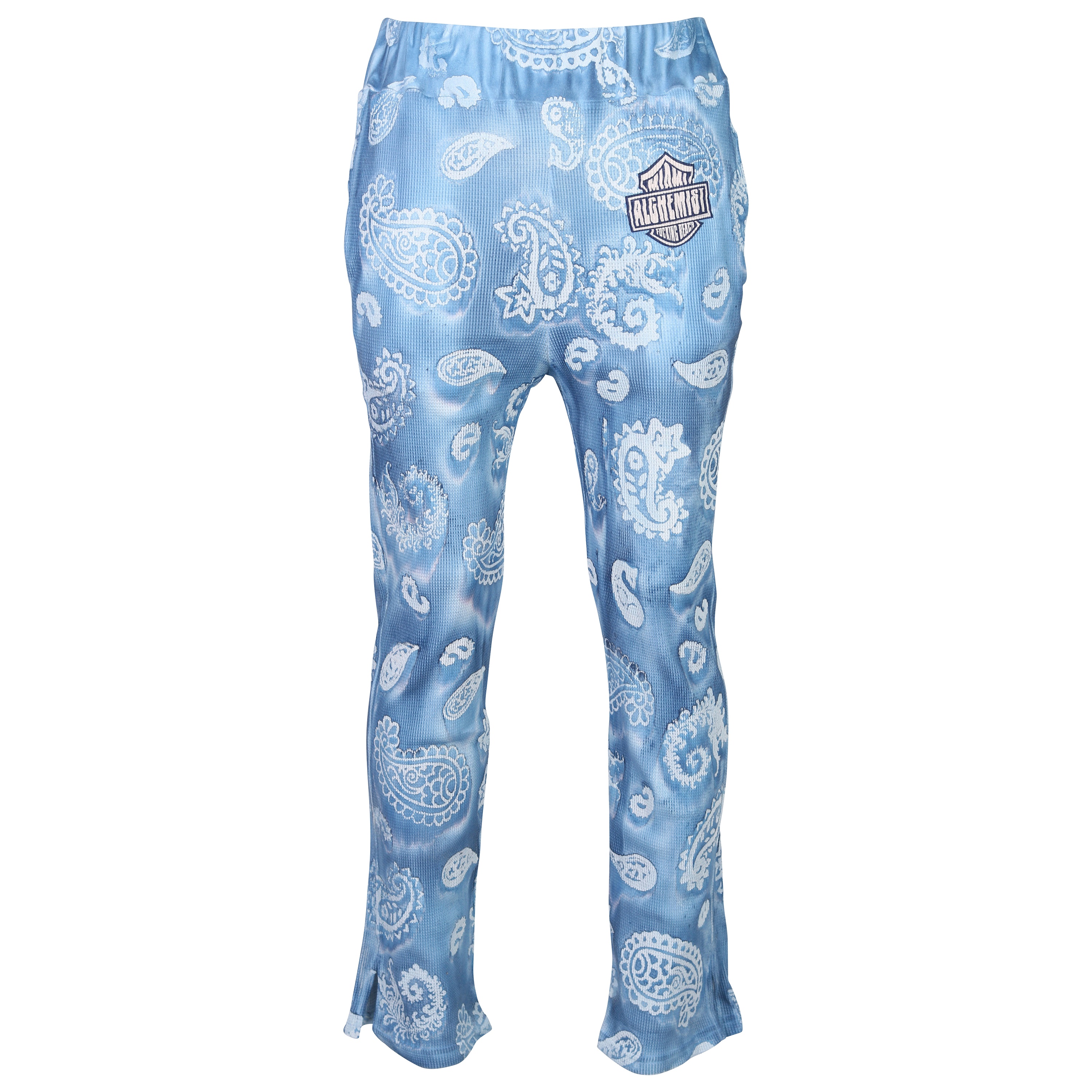 Unisex Alchemist Lando Jogger in Light Blue Paisley Block Print