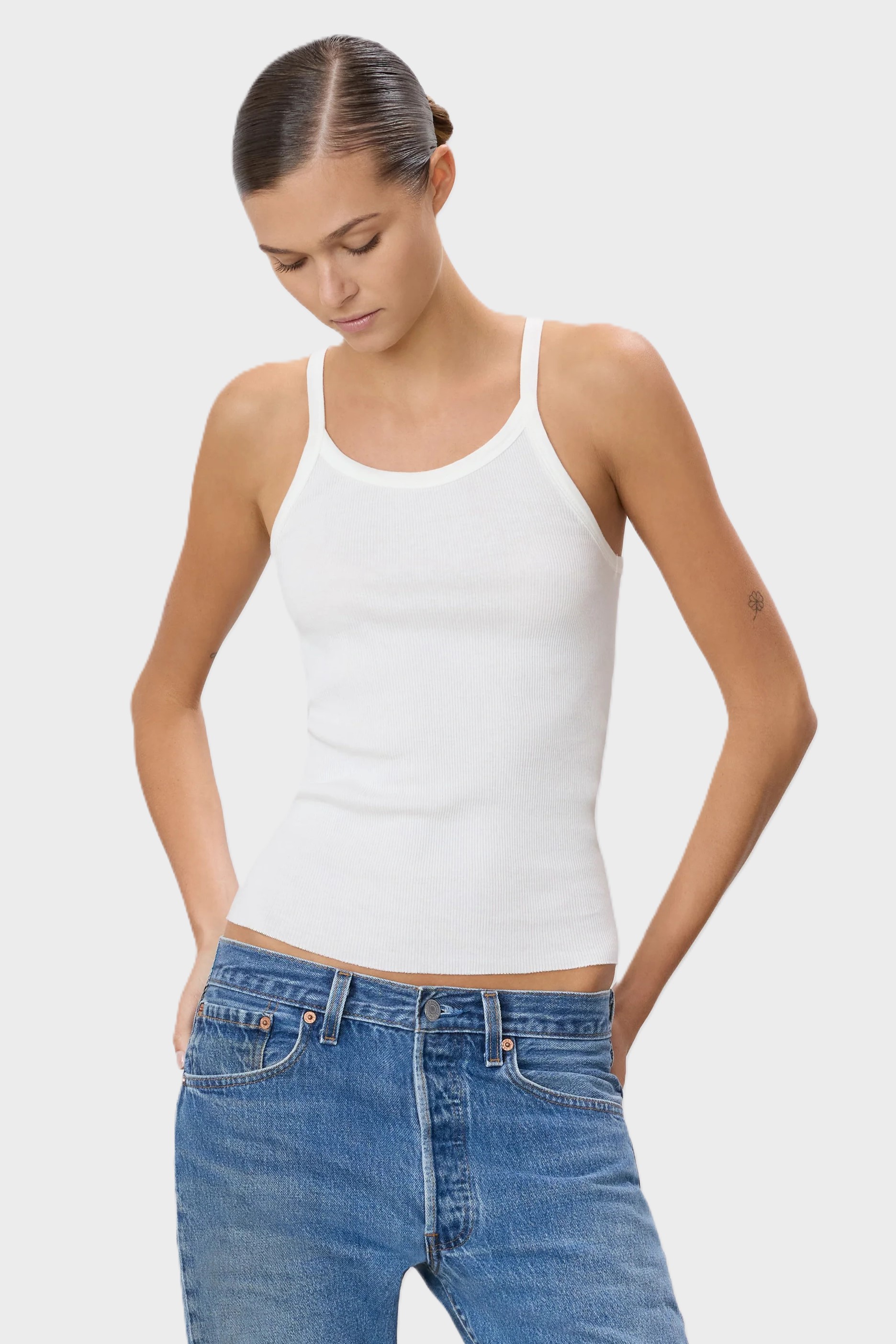 ÉTERNE Rib Tank Top in Ivory ÉTERNE Rib Tank Top in Ivory XL
