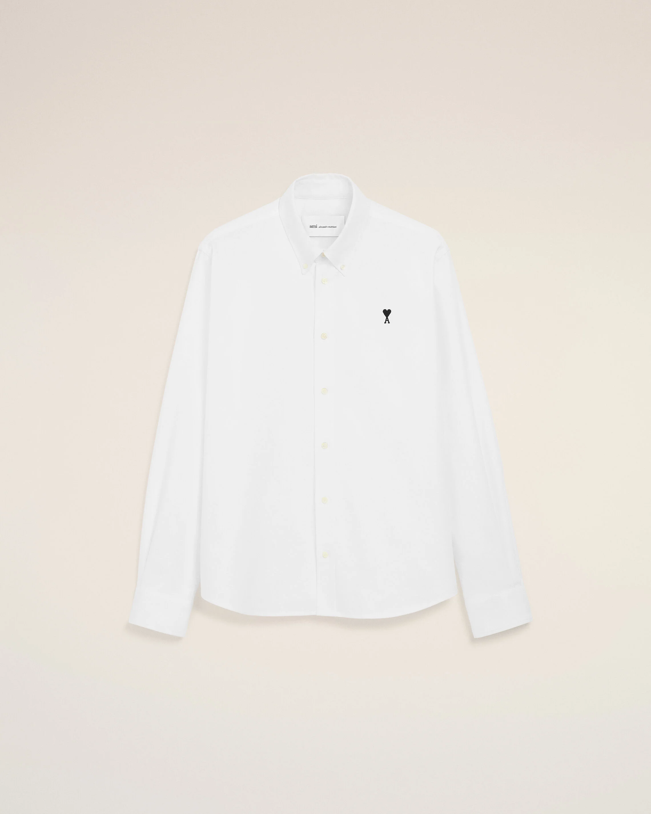AMI PARIS de Coeur Classic Fit Shirt in White/Black Logo