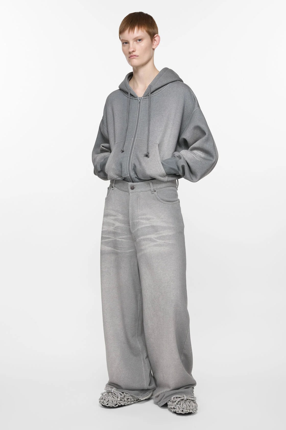 ACNE STUDIOS Sweat Pant in Grey Melange ACNE STUDIOS Sweat Pant in Grey Melange