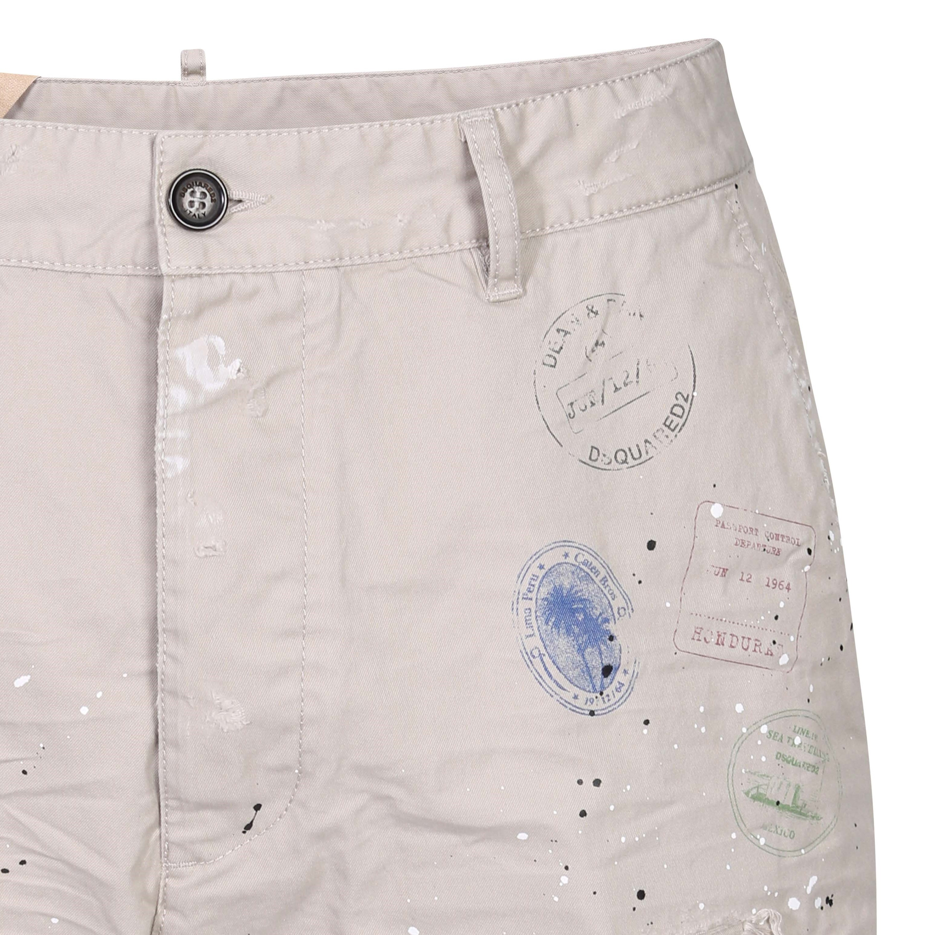 Dsquared Passport Marine Shorts in Sand