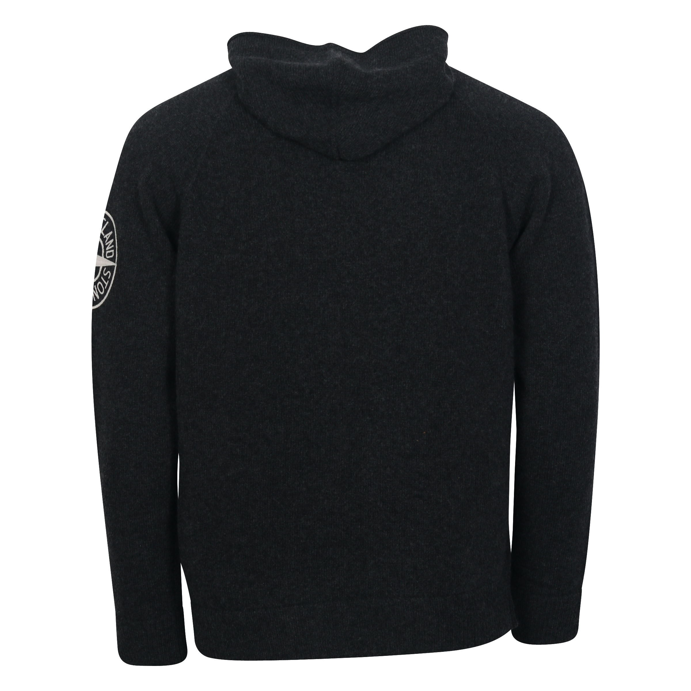 Stone Island Knit Hoodie in Dark Grey Melange