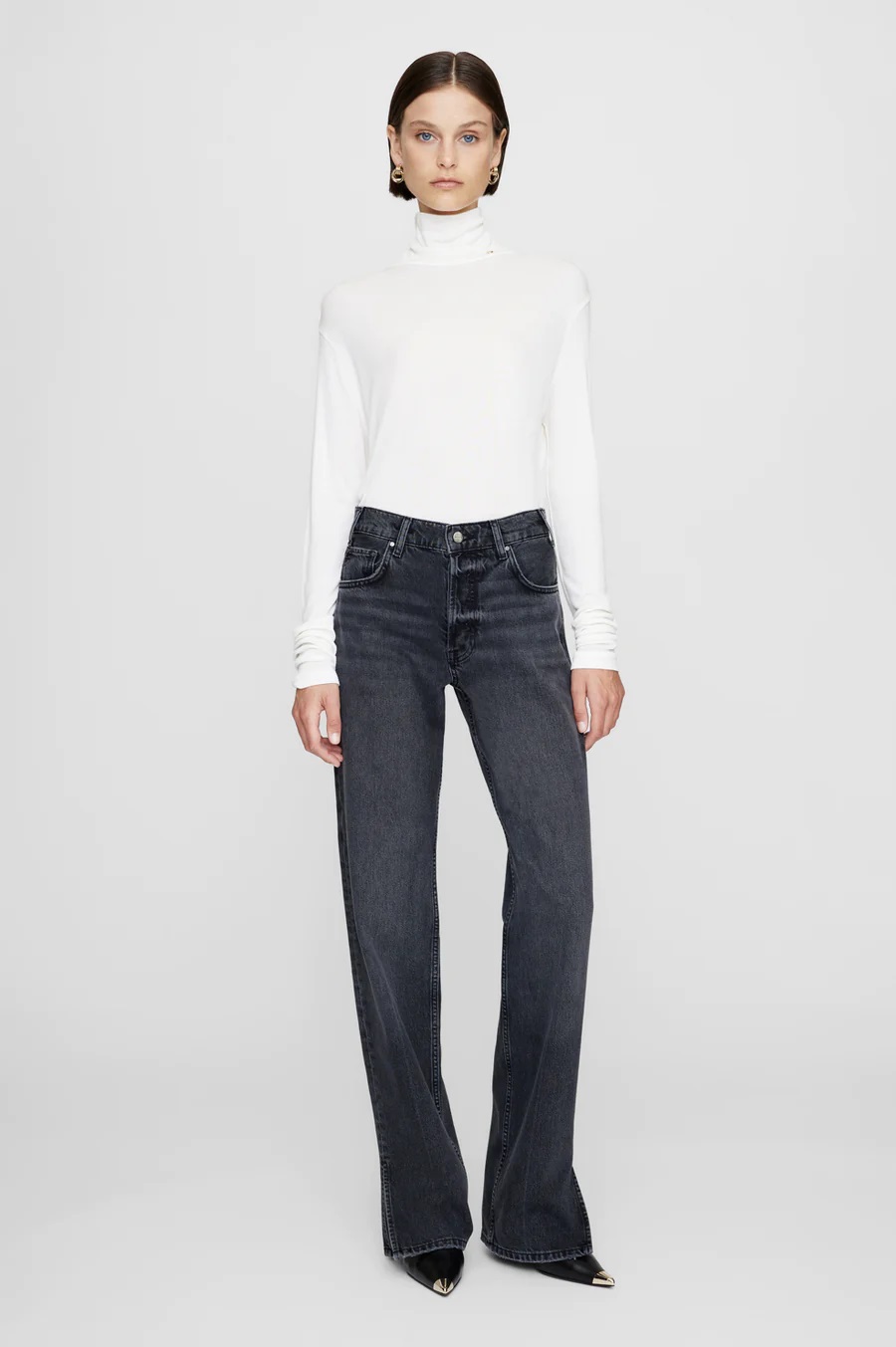 ANINE BING Roy Jeans in Shadow Grey