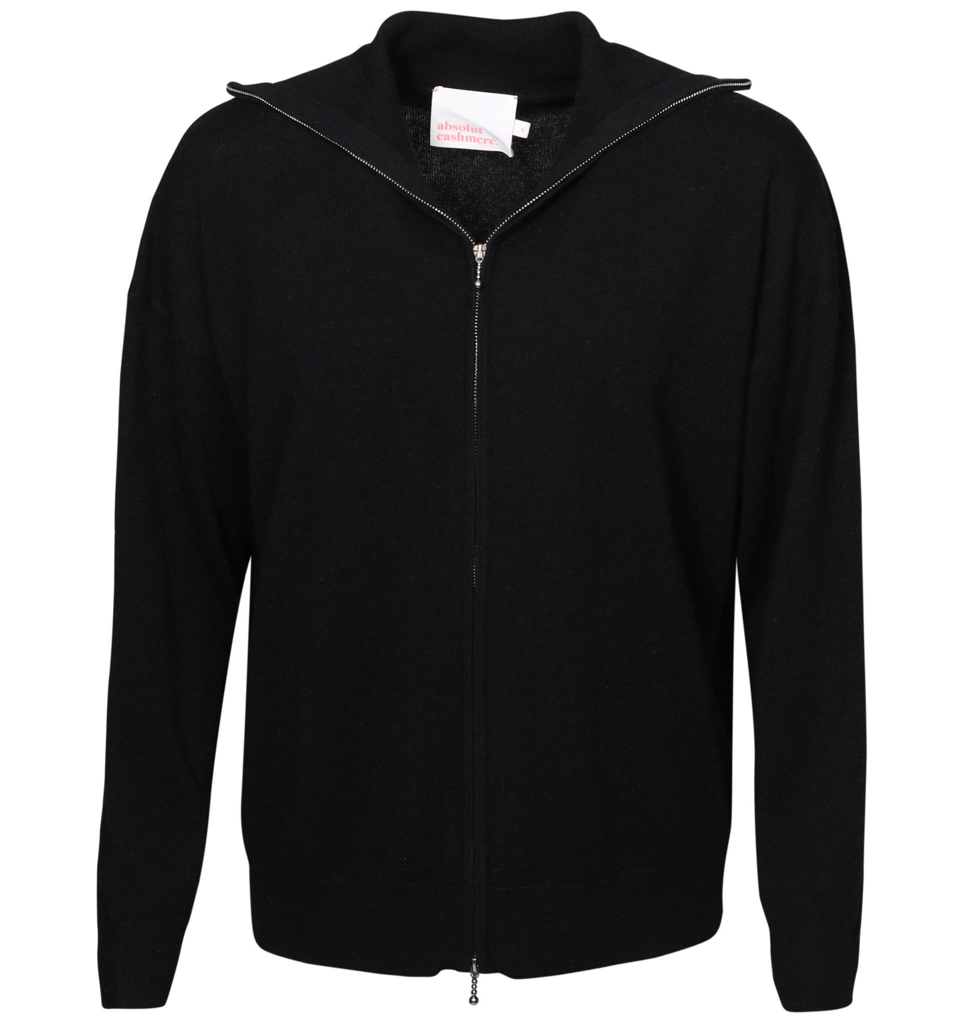 ABSOLUT CASHMERE Double Zip Cardigan Lena in Black  XS