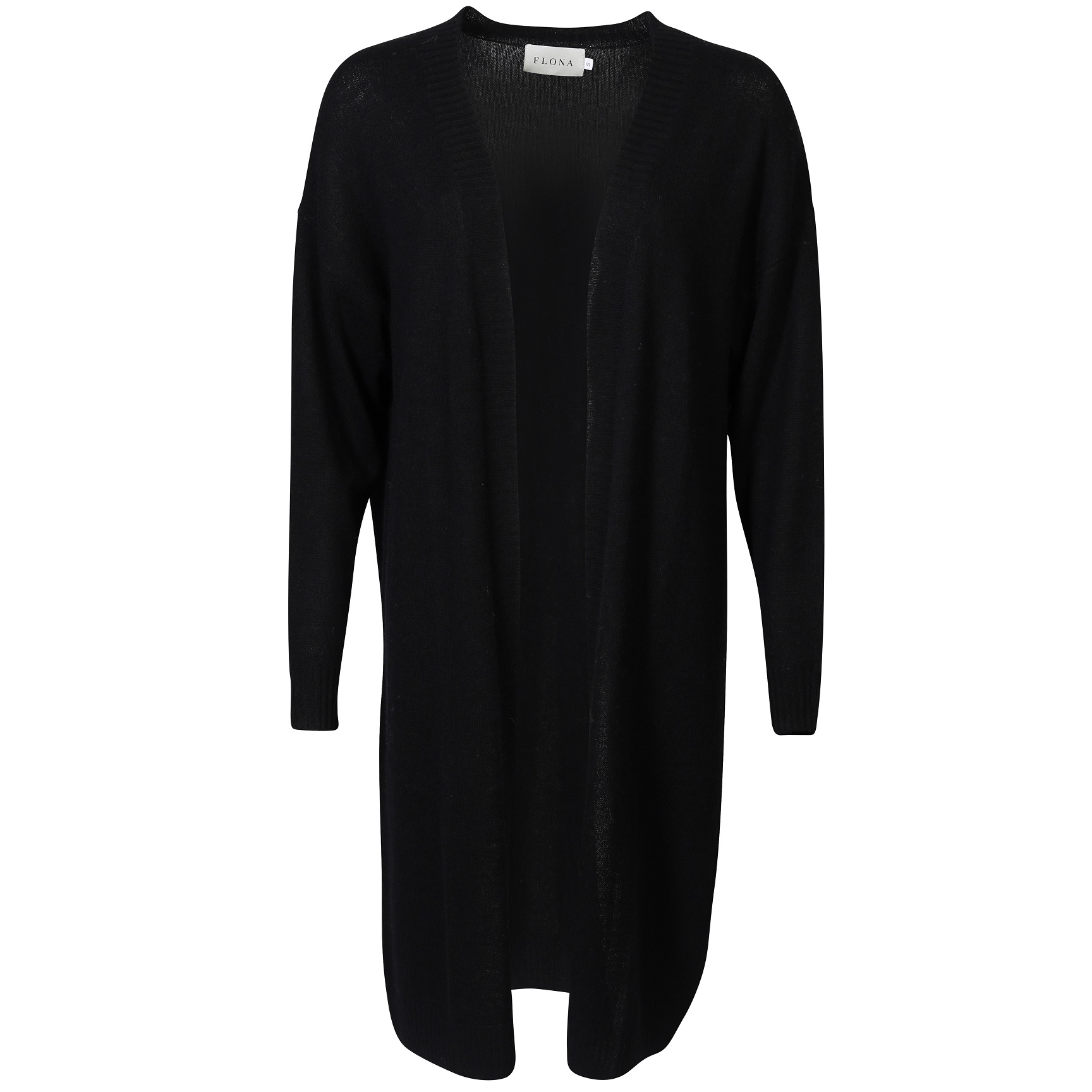 FLONA Cashmere Cardigan in Black XS