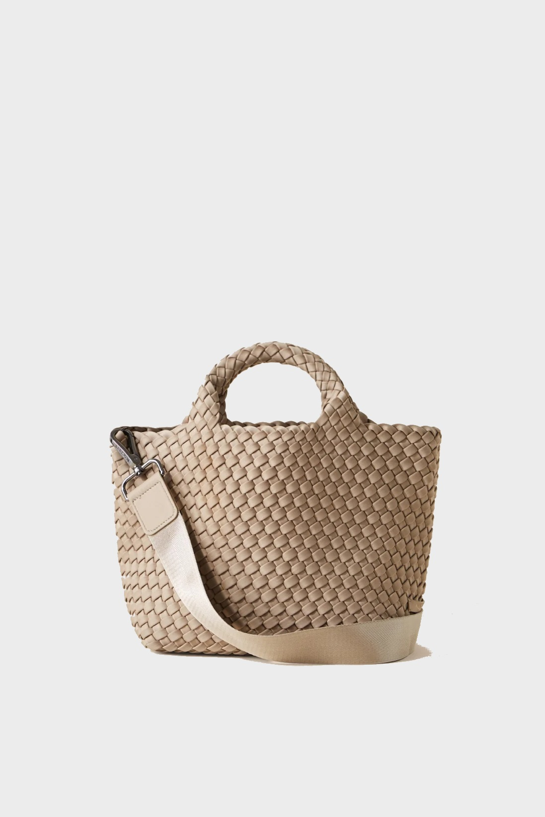 NAGHEDI Handwoven Mini Tote St. Barth in Taupe