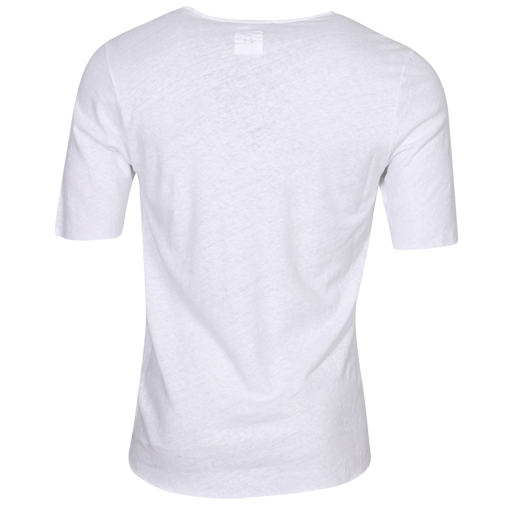 HANNES ROETHER Cotton/Linen T-Shirt in White XXL