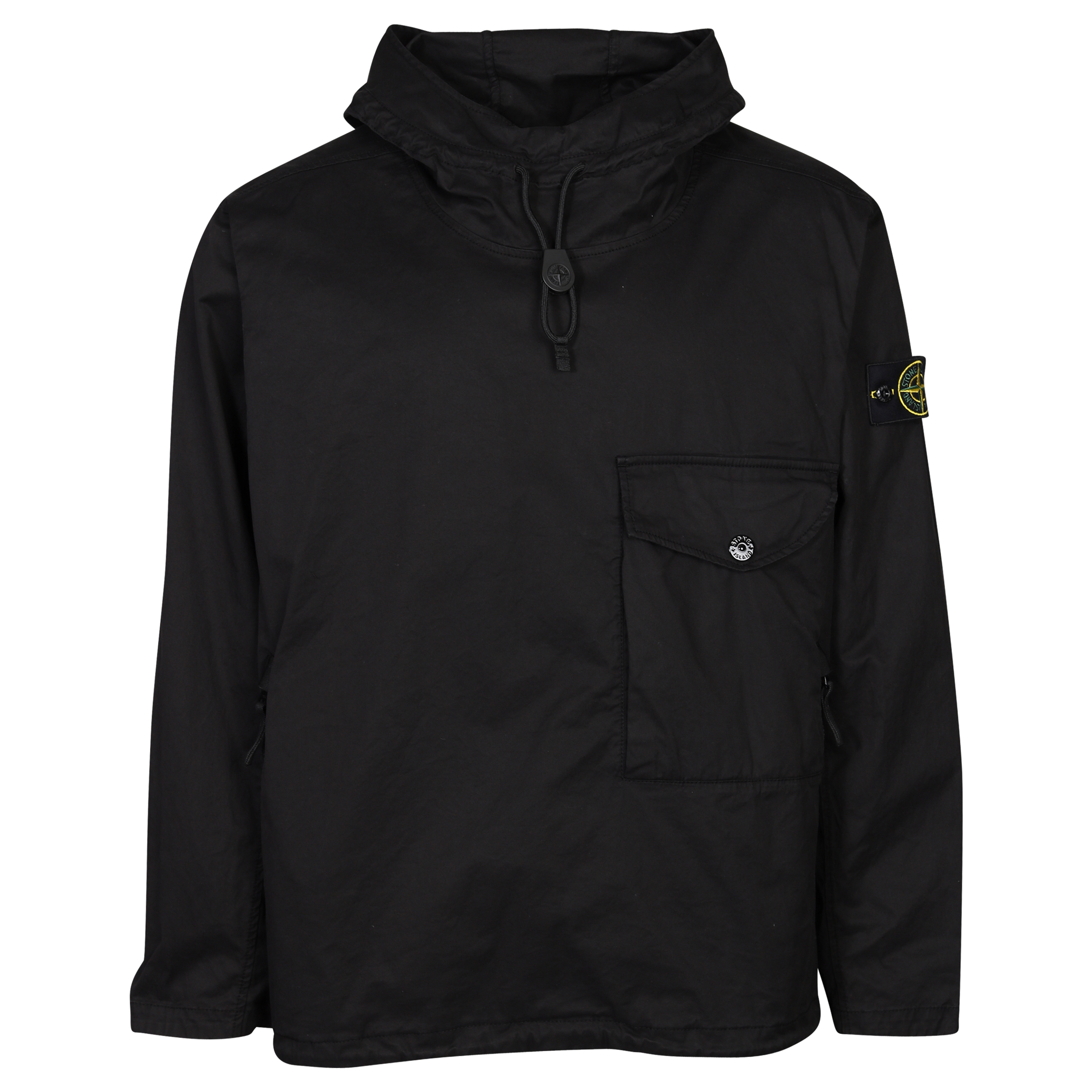 Stone Island Cotton Windbreaker Overshirt in Black
