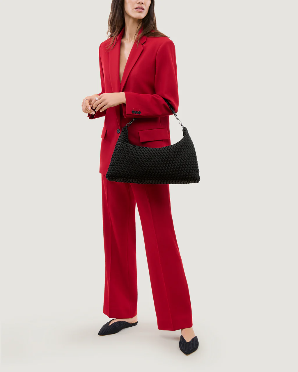 NAGHEDI Handwoven Porto Half-Moon in Black