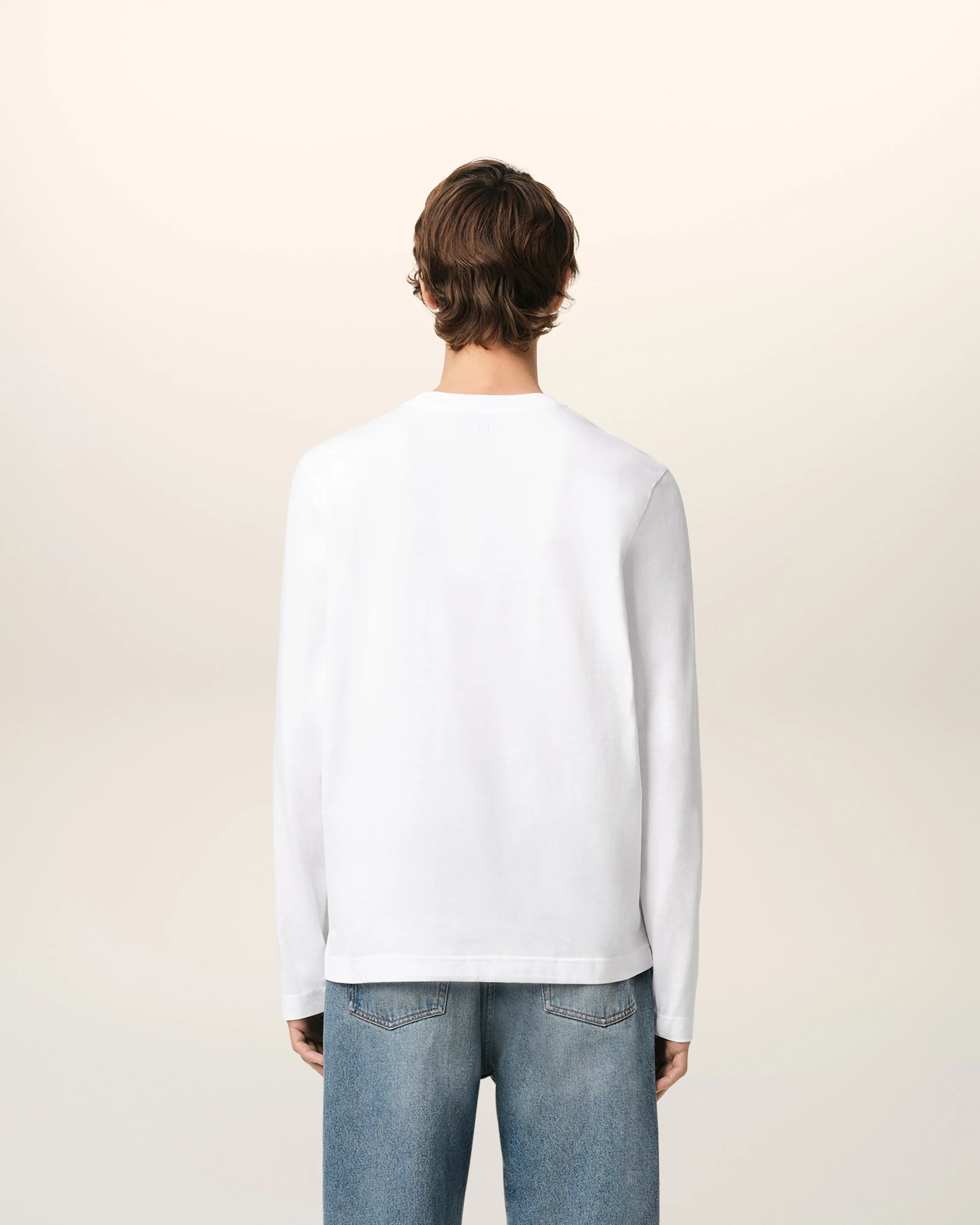 AMI PARIS de Coeur Longsleeve in White