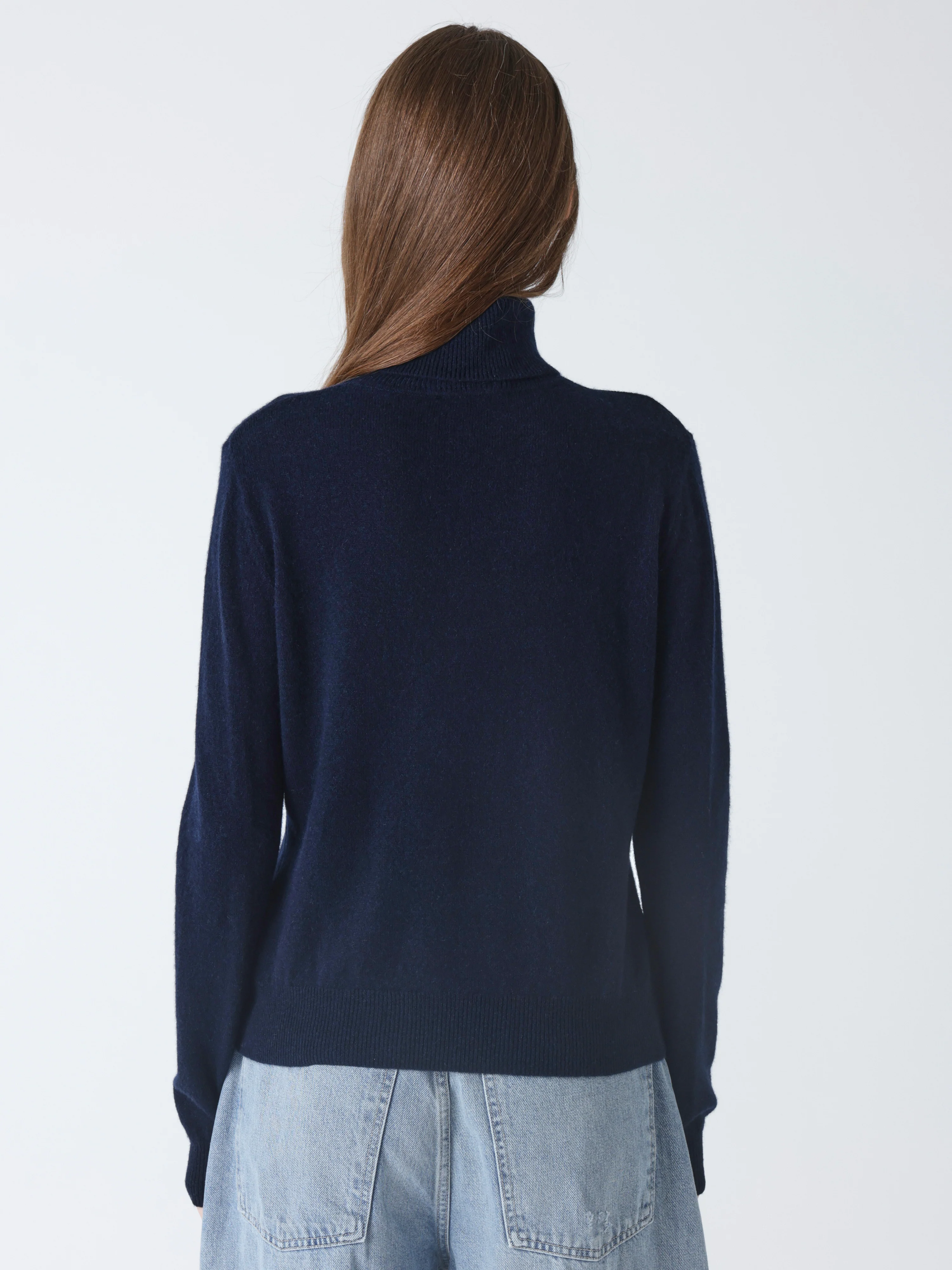 ABSOLUT CASHMERE Roll Neck Sweater in Navy