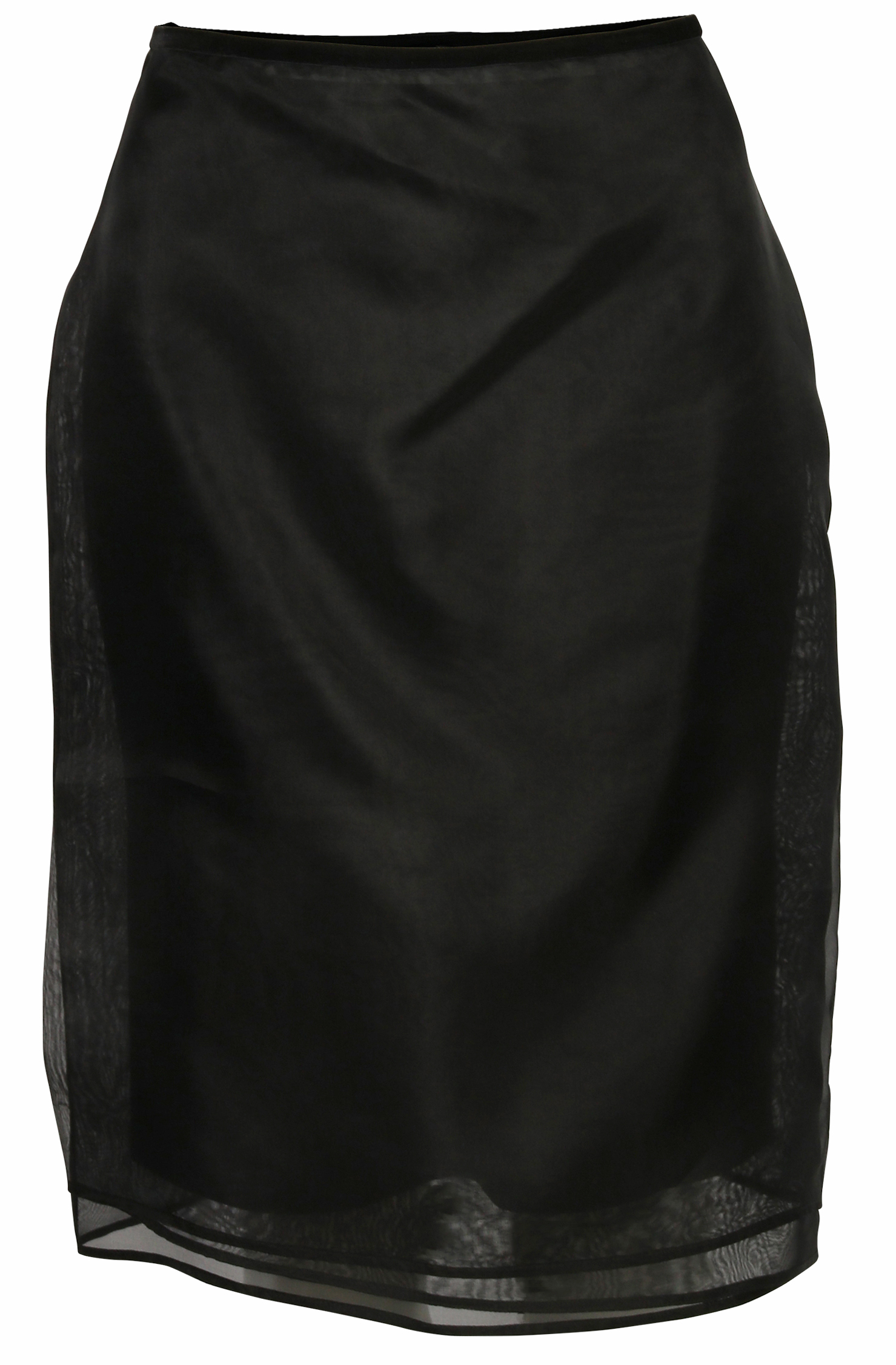 Helmut Lang Organza Skirt Black