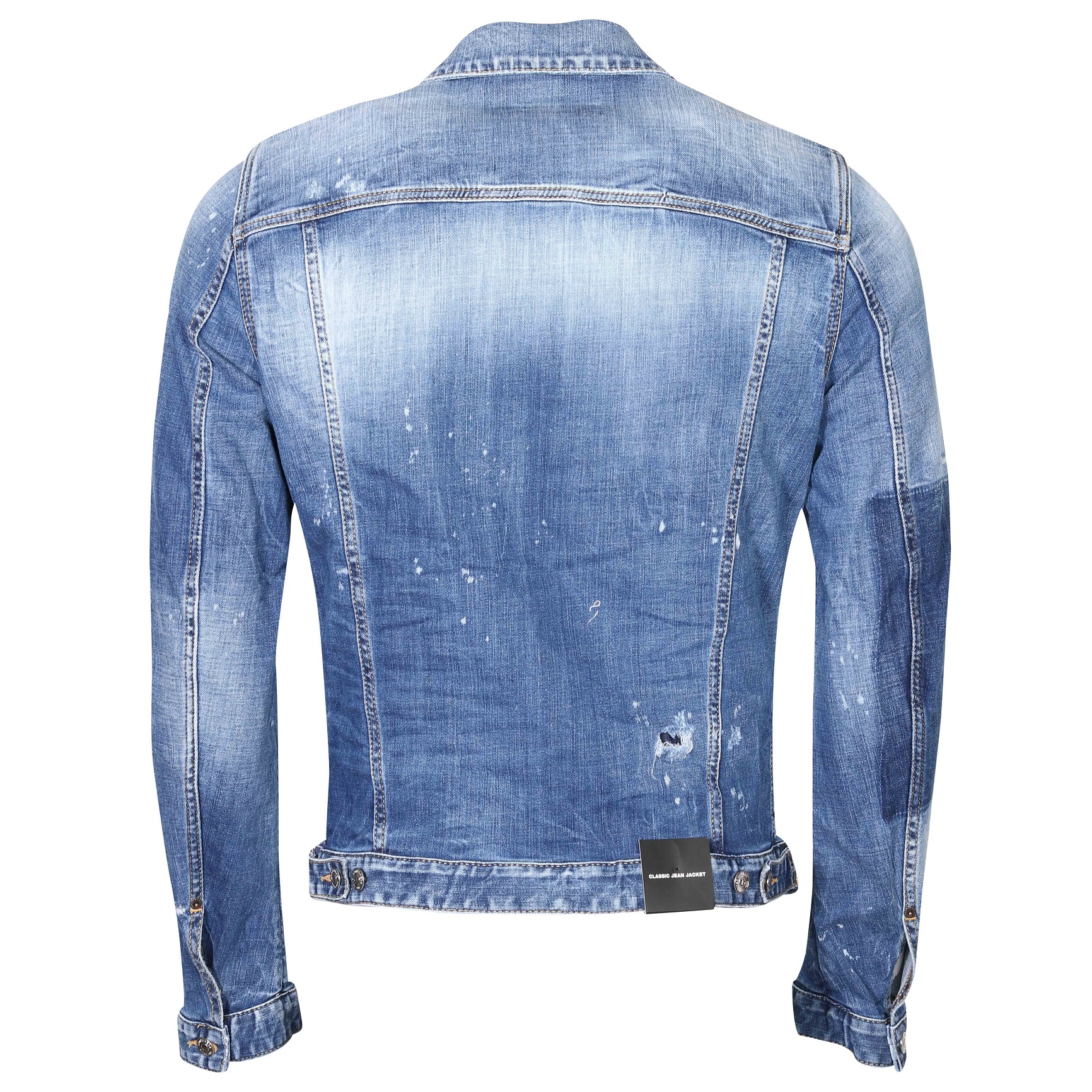 DSQUARED2 Classic Denim Jacket in Washed Light Blue 52