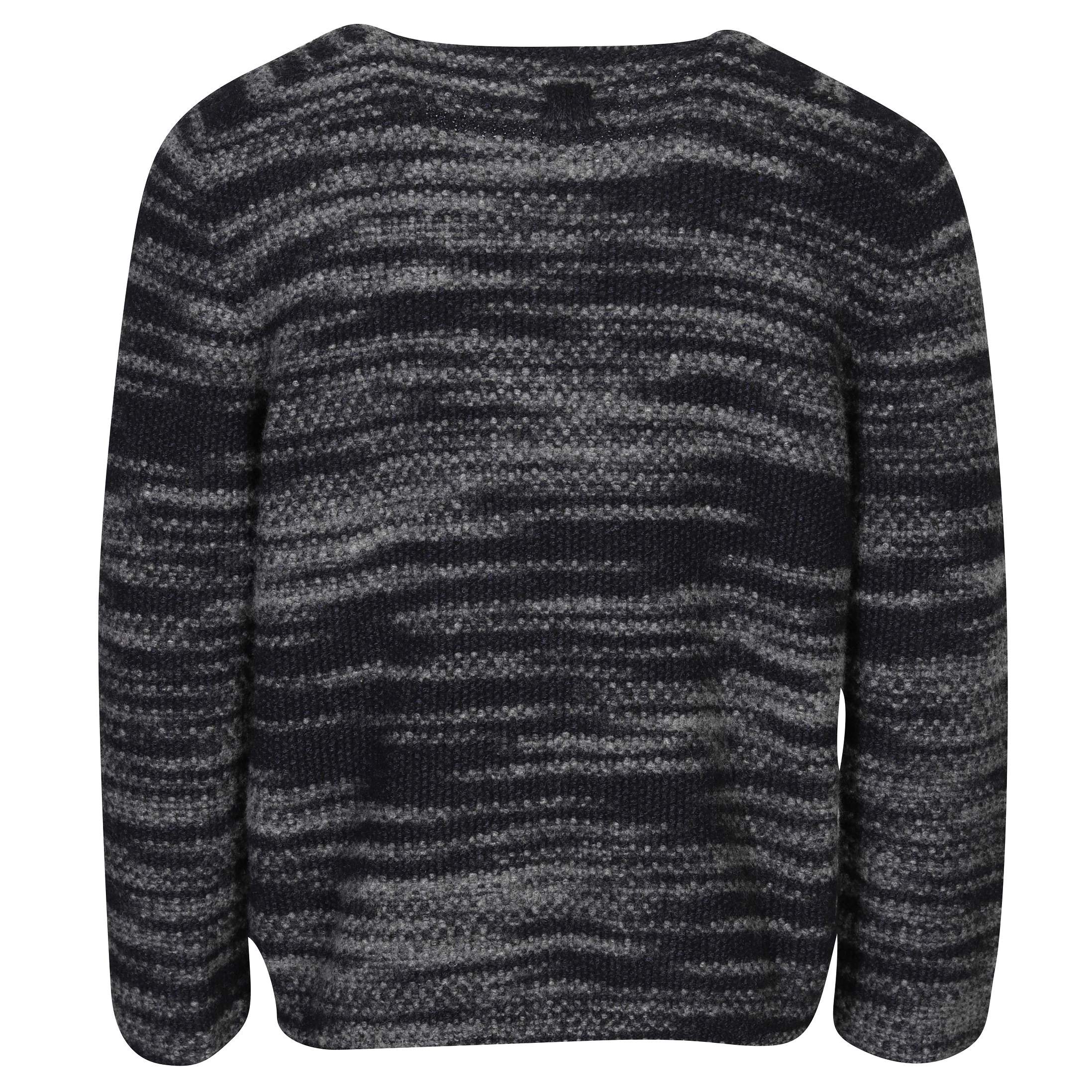 Hannes Roether Heavy Knit Pullover in Navy/Grey