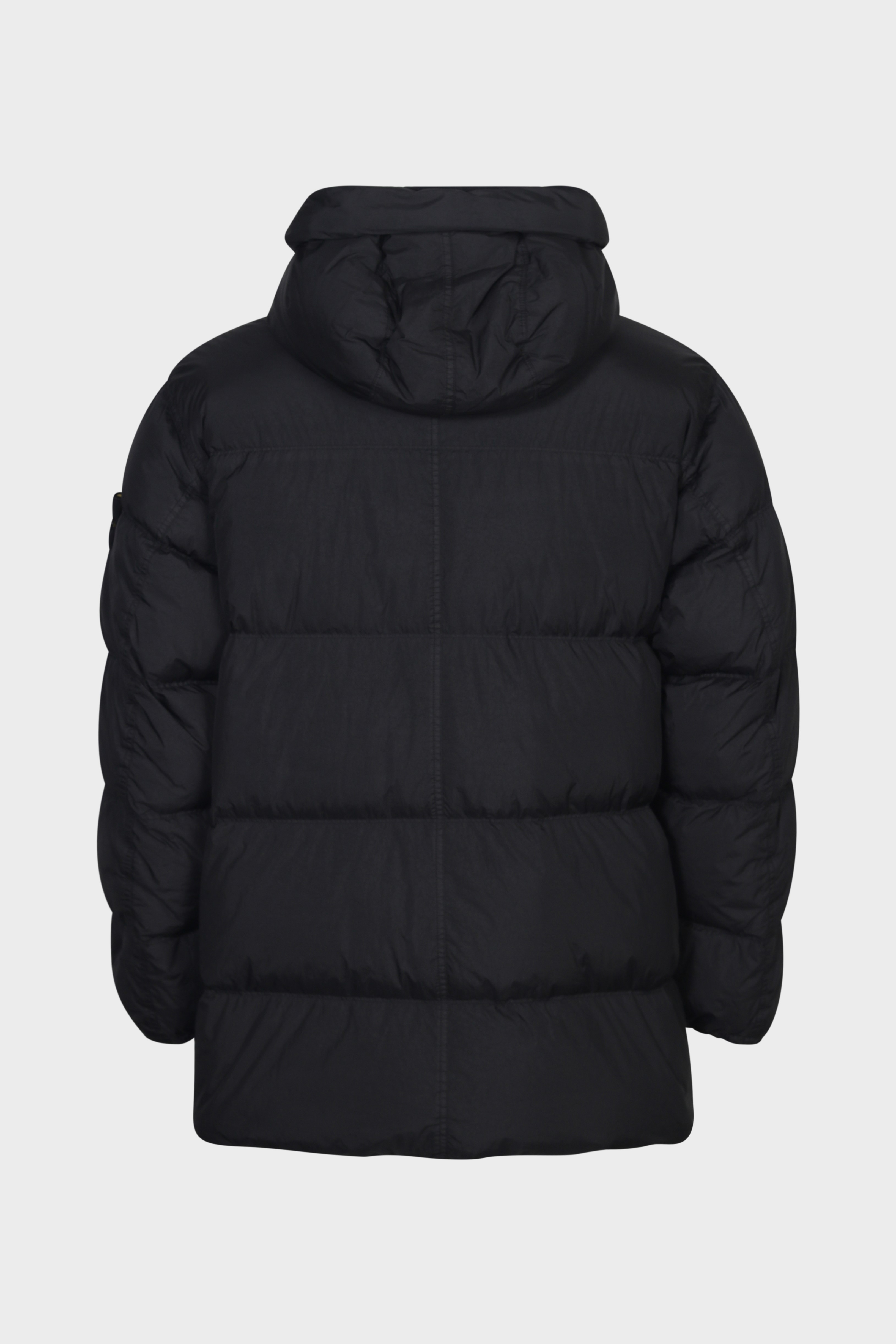 STONE ISLAND Garment Dyed Crinkle Reps Down Parka in Black