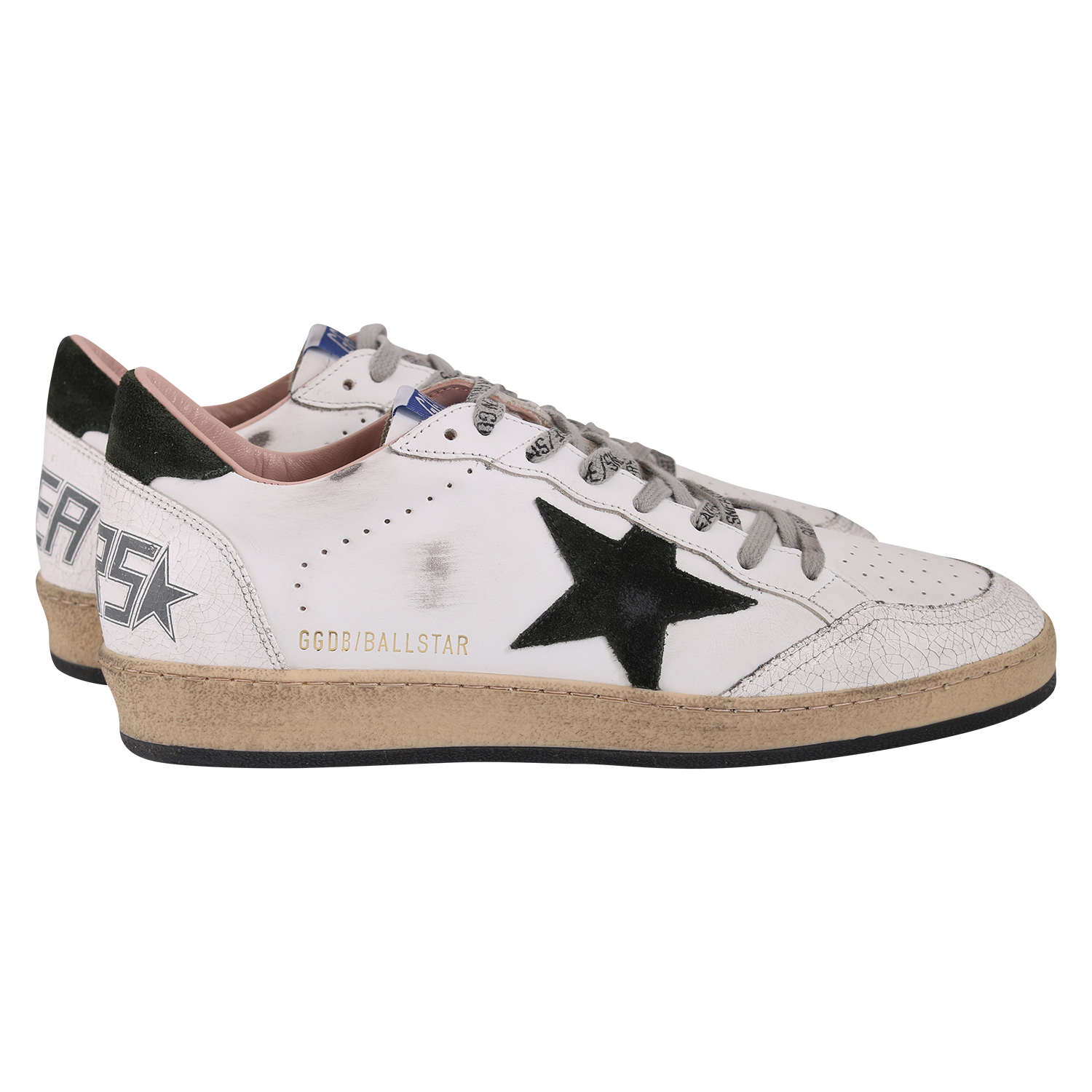 Golden Goose Sneaker Ballstar Leather Upper Crack Toe and Spur