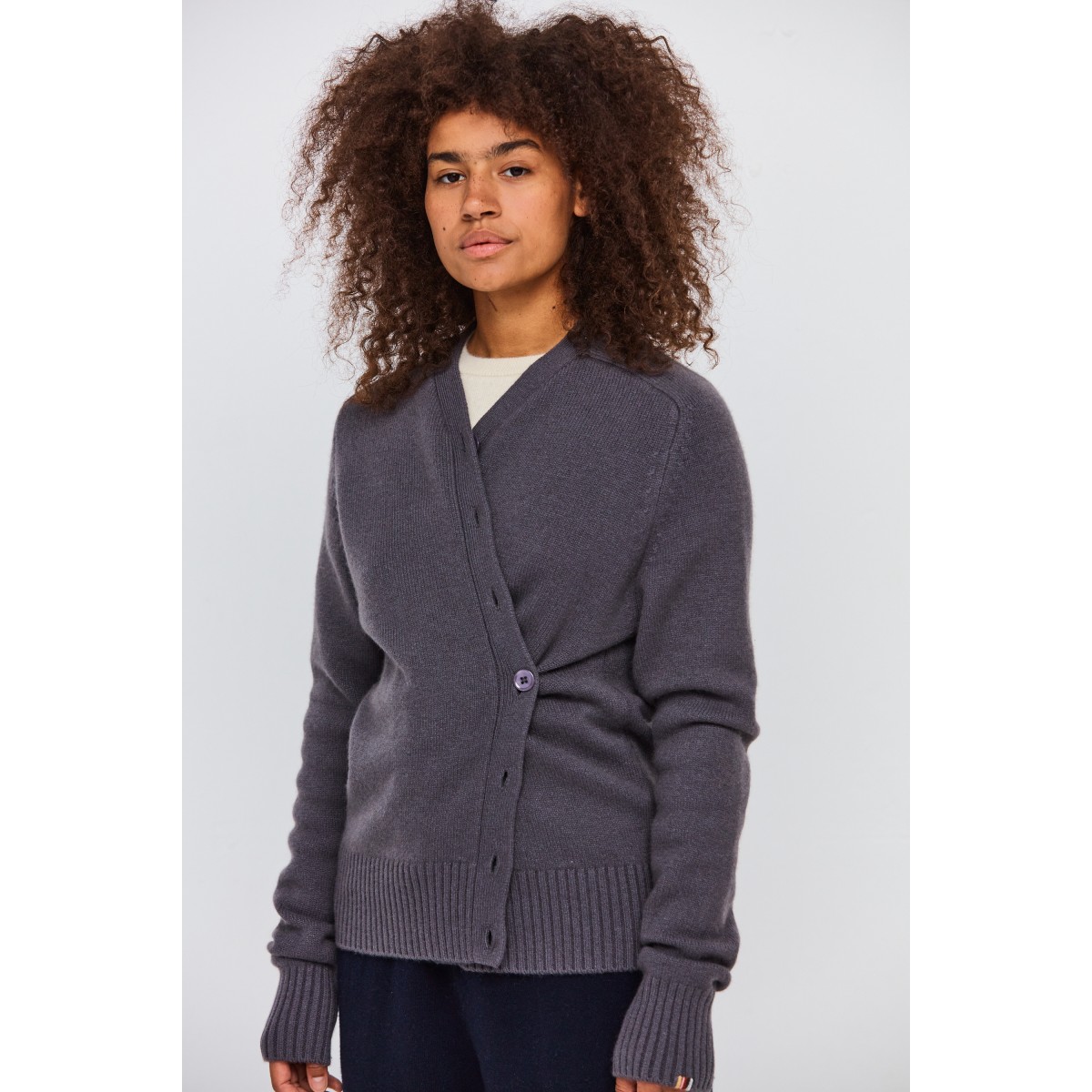 Extreme Cashmere Cardigan N°194 Bro in Concrete