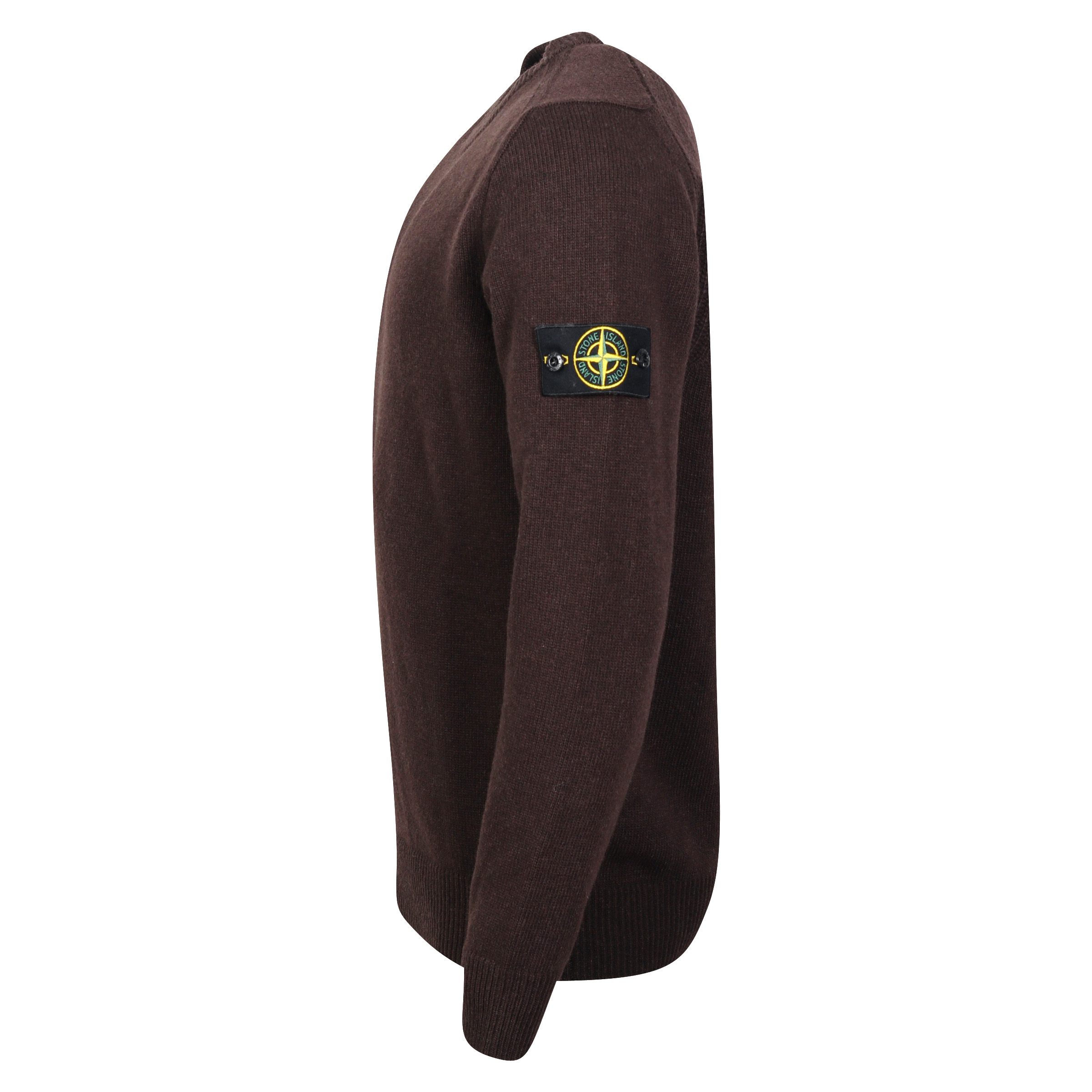 Stone Island Crew Neck Knit Sweater Dark Brown