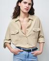 Nili Lotan Overshirt Troy Vintage Khaki