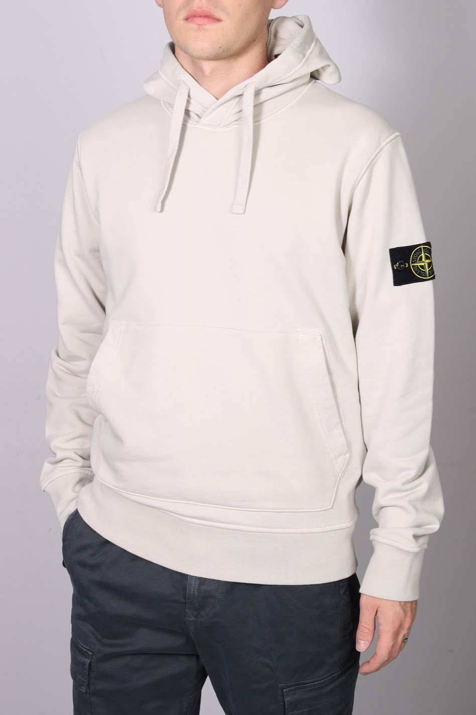 STONE ISLAND Sweat Hoodie in Cement L