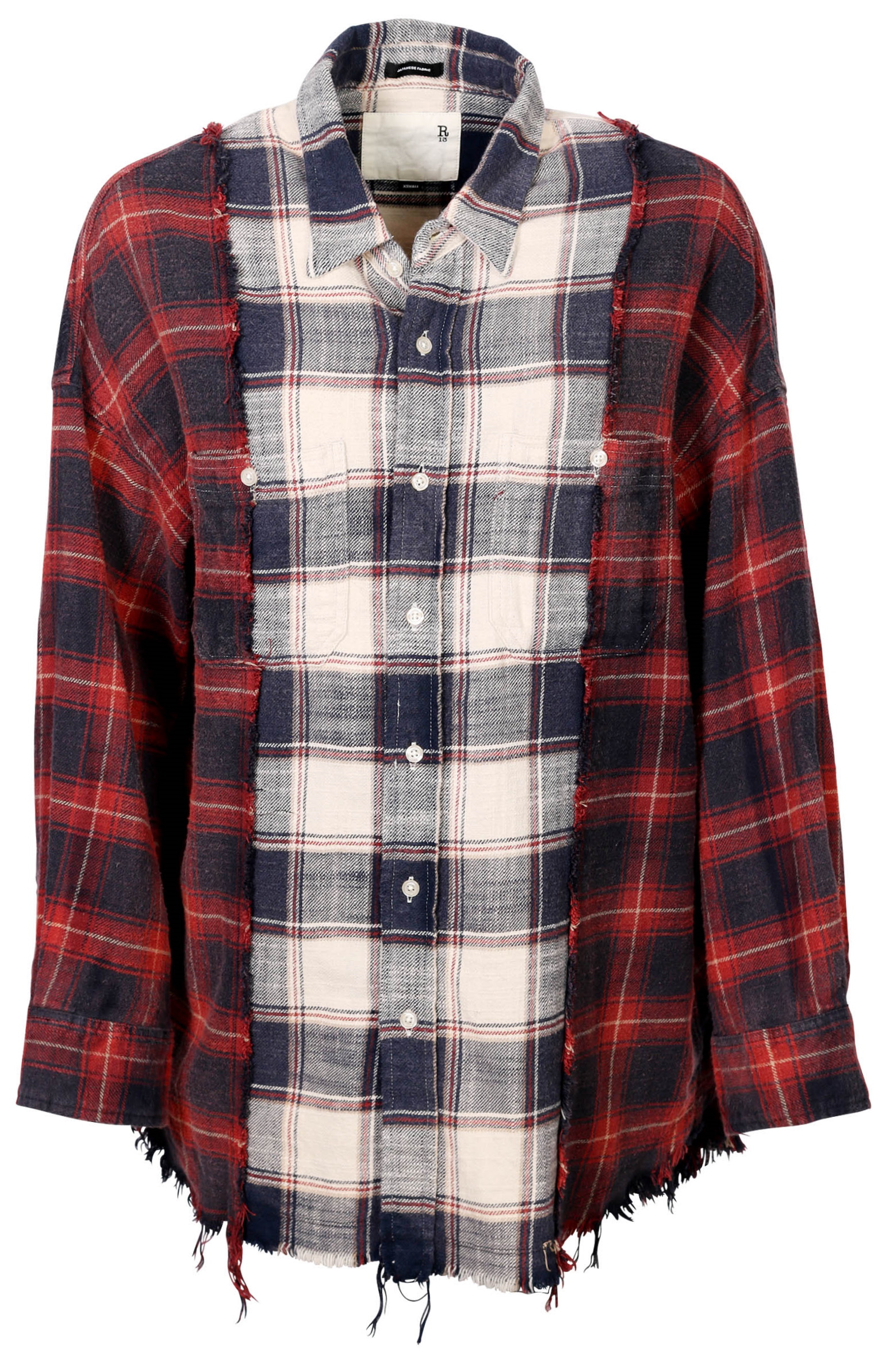 R13 Japanese Fabric Oversized Check Shirt