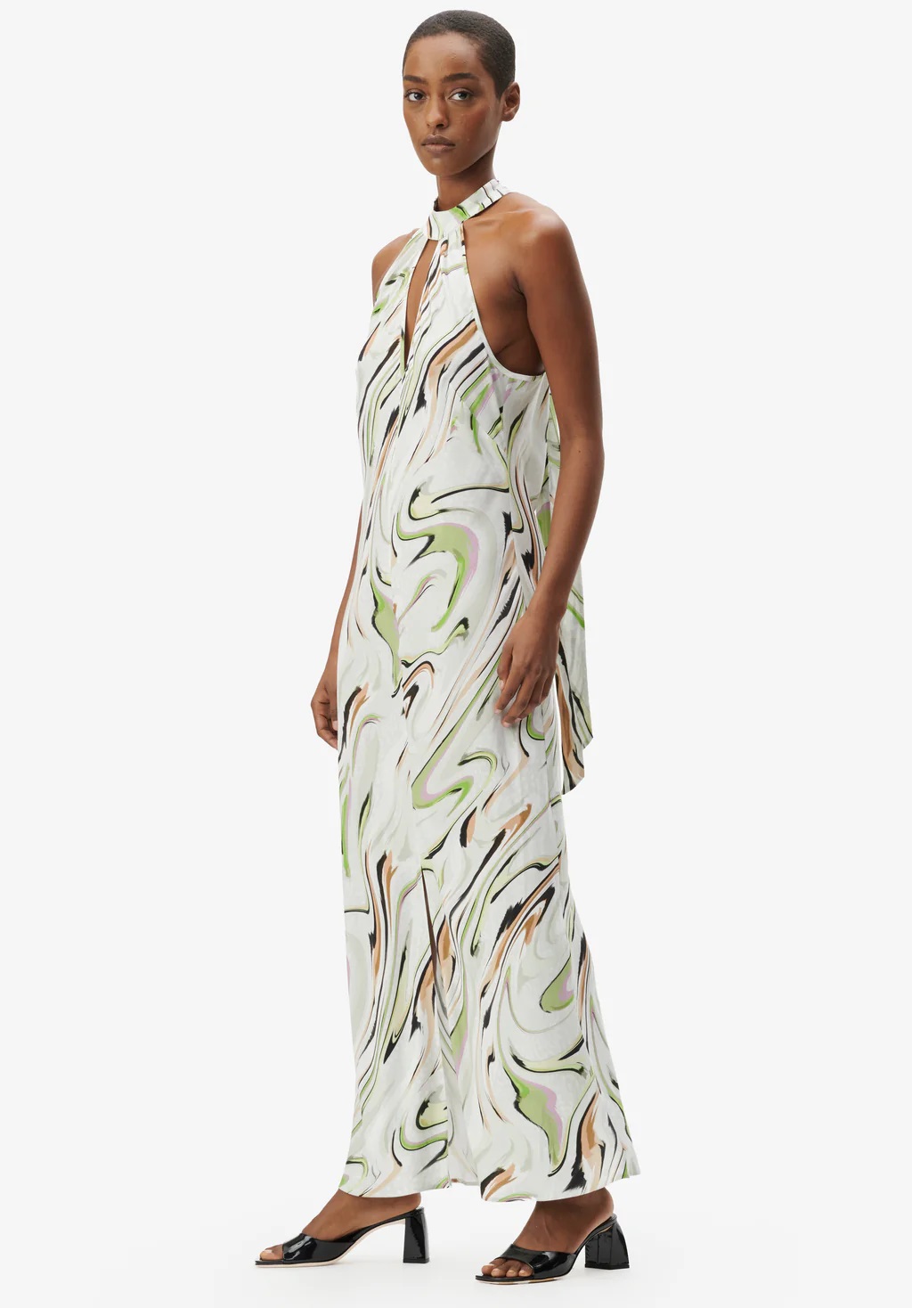 LALA BERLIN Dress Deney Marble Wave Green