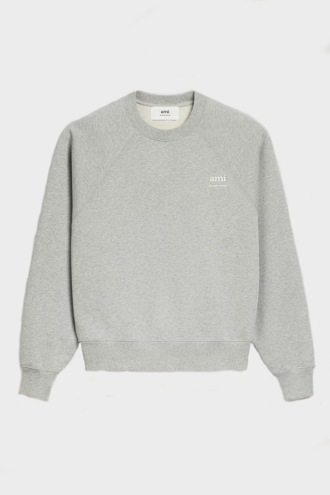 AMI PARIS Alexandre Mattiussi Sweatshirt in Heather Ash Grey