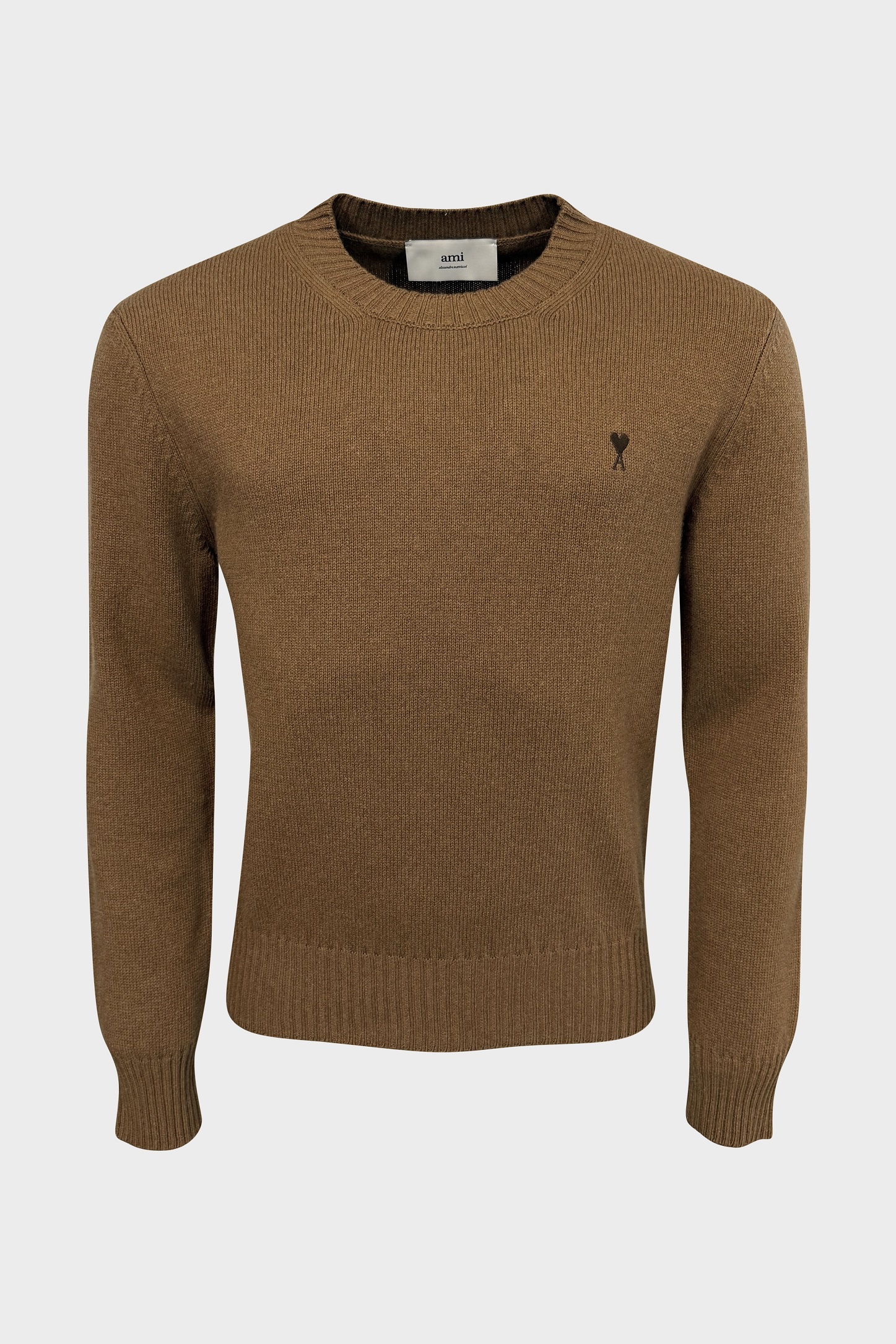 AMI PARIS de Coeur Cashmere Pullover in Hazelnut