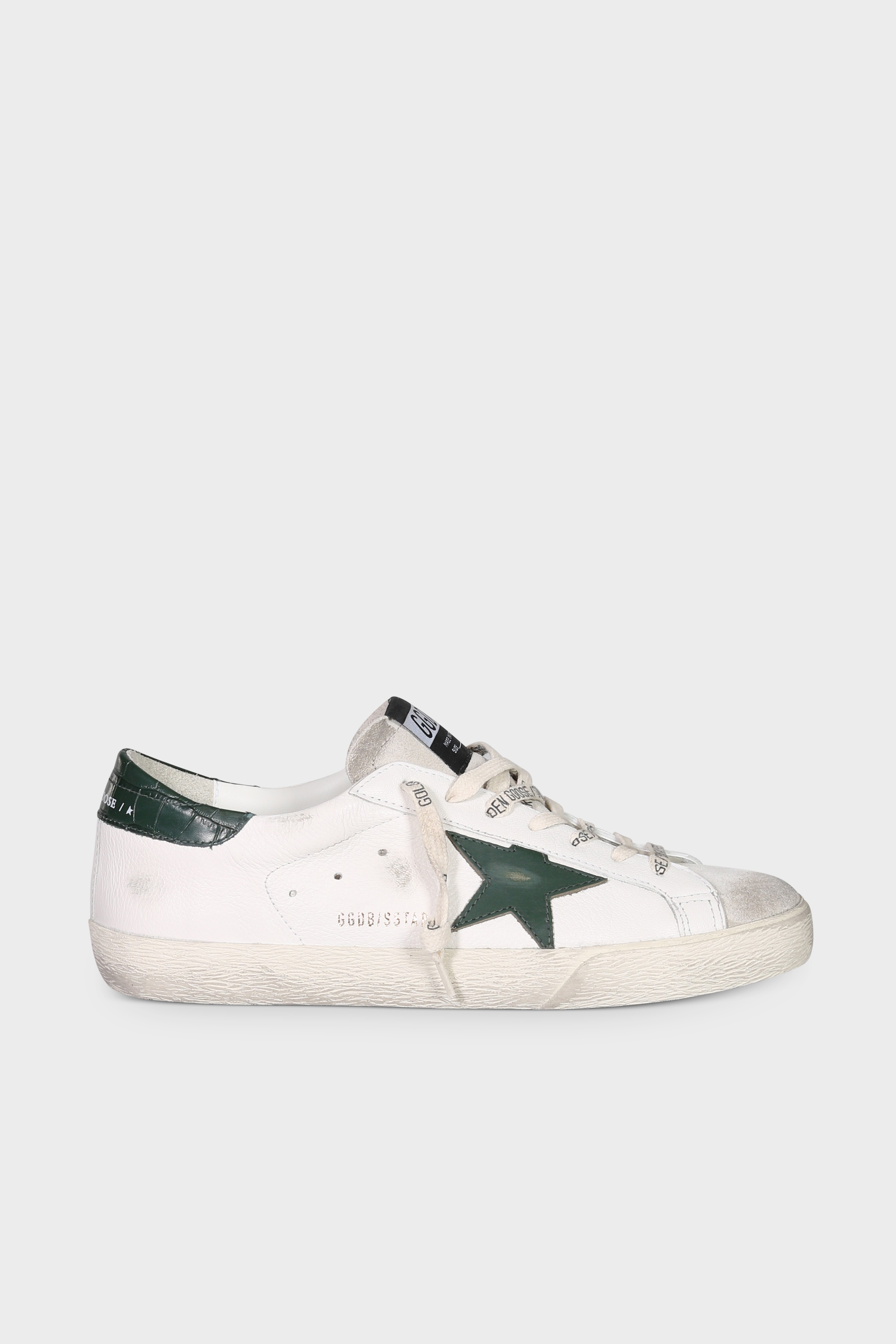 GOLDEN GOOSE Sneaker Super Star in White/Green