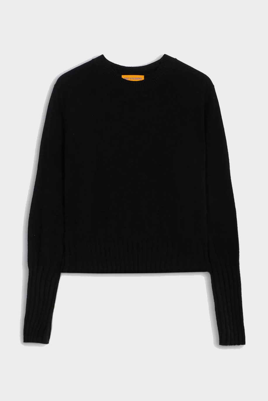 GUEST IN RESIDENCE Shrunken Crewneck Sweater in Black L