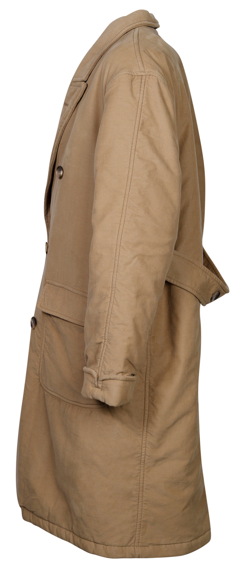 Denimist Peak Lapel Fine Corduroy Beige
