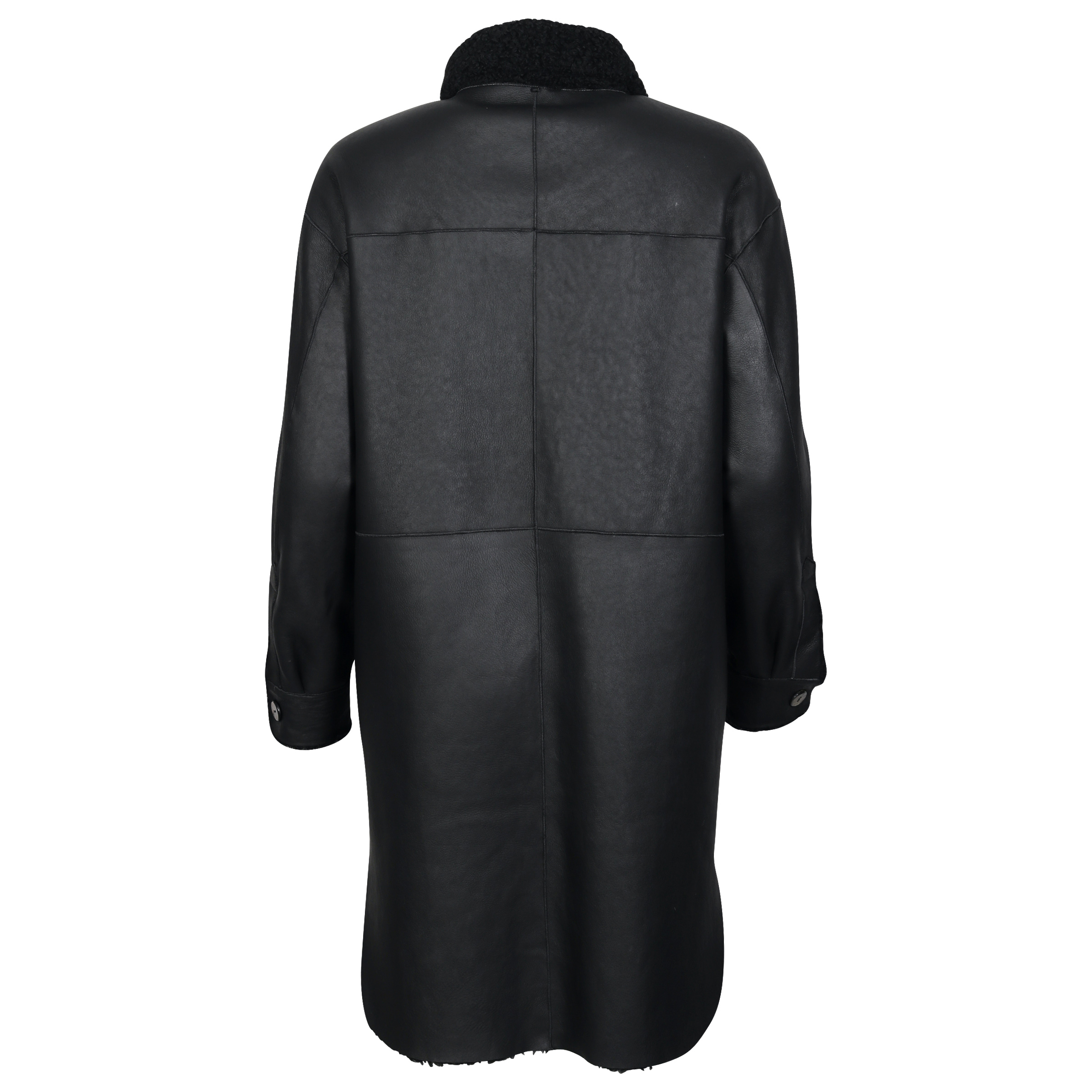 Giorgio Brato Reversible Lamb Leather Coat in Black