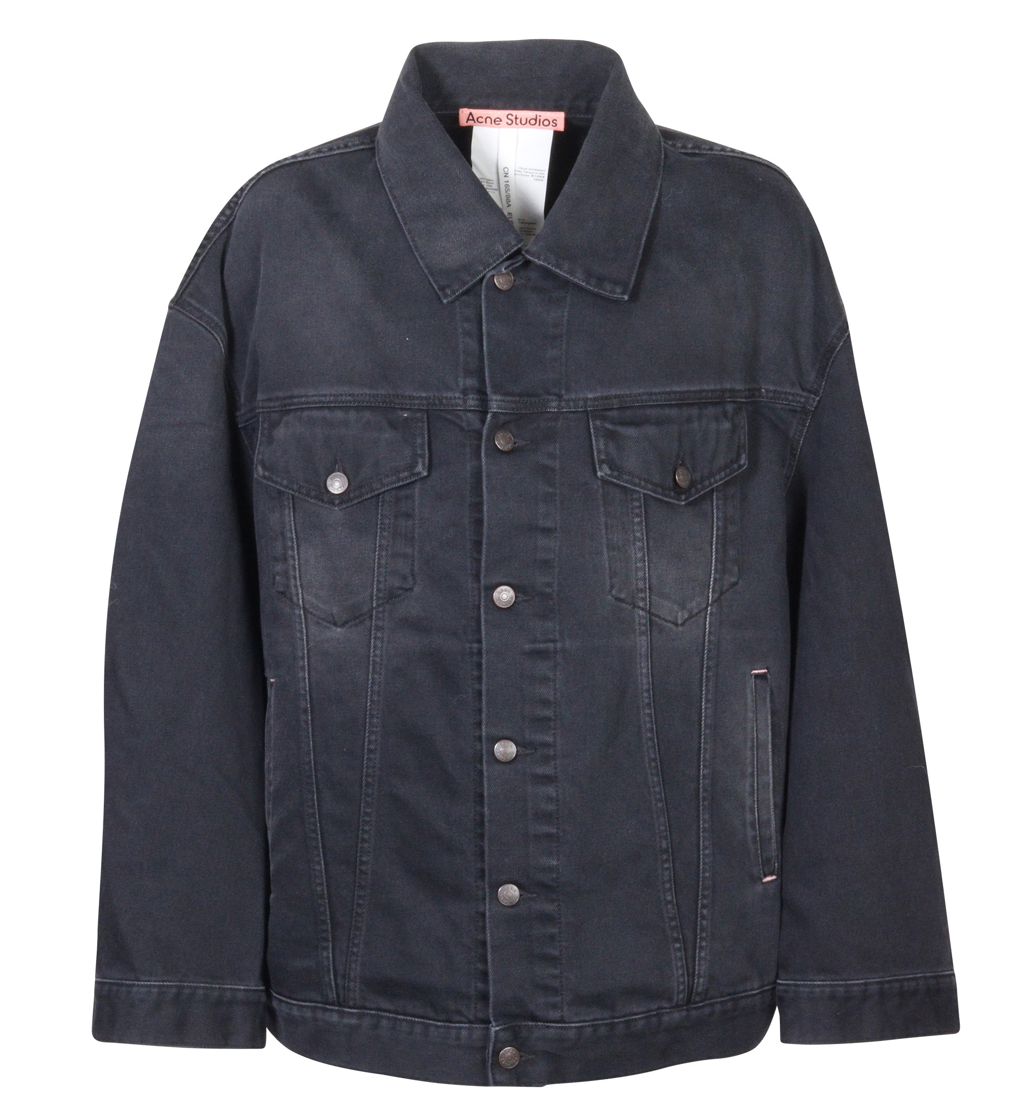 Acne Studios Denim Jacket Morris Washed Out Black Rigid