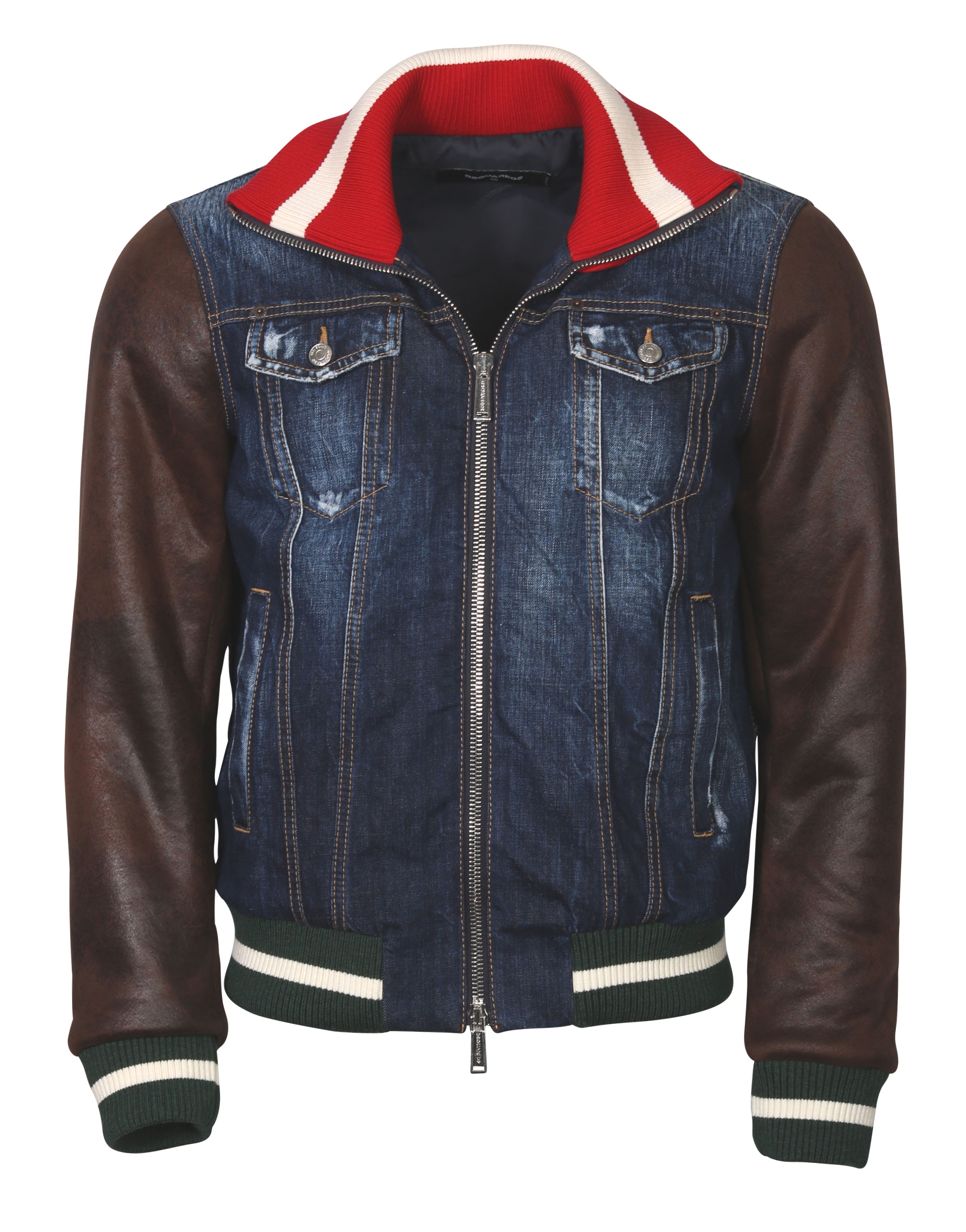 Dsquared Jacket Denim-Leather