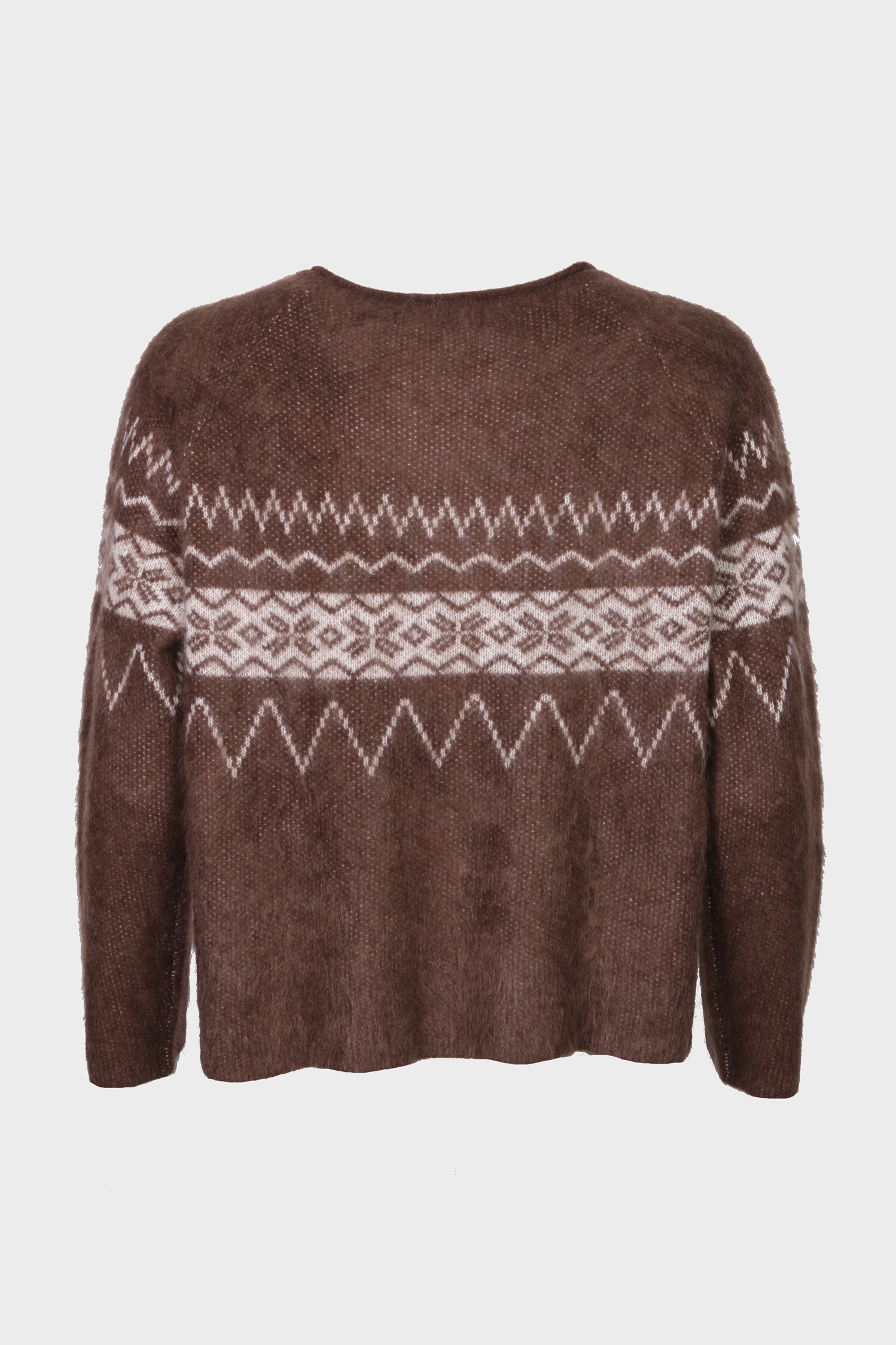 FLONA Cashmere Fluffy Sweater in Brown