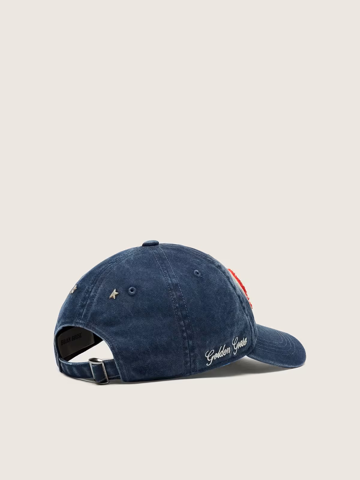 GOLDEN GOOSE Journey Baseball Cap in Blue/Red