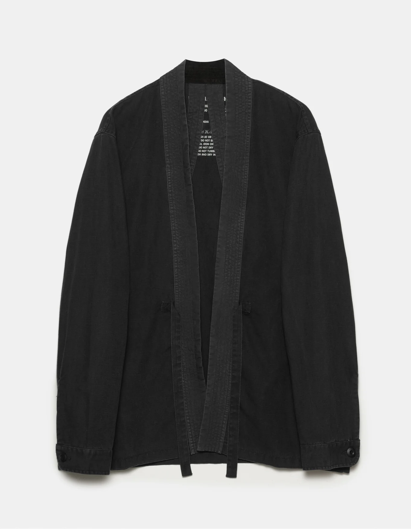 MAHARISHI 4605 Hemp Hanten Shirt in Black