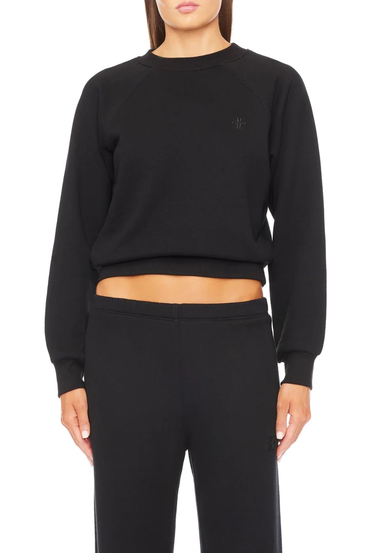 ÉTERNE Raglan Sweatshirt in Black XS
