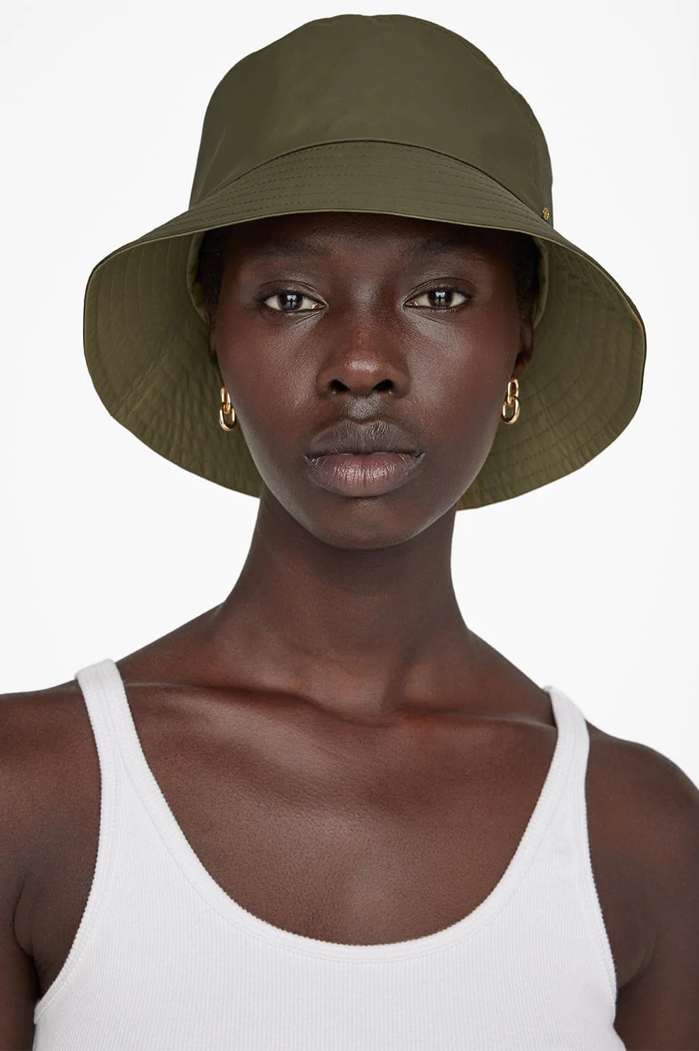 Anine Bing Demi Bucket Hat in Dark Green