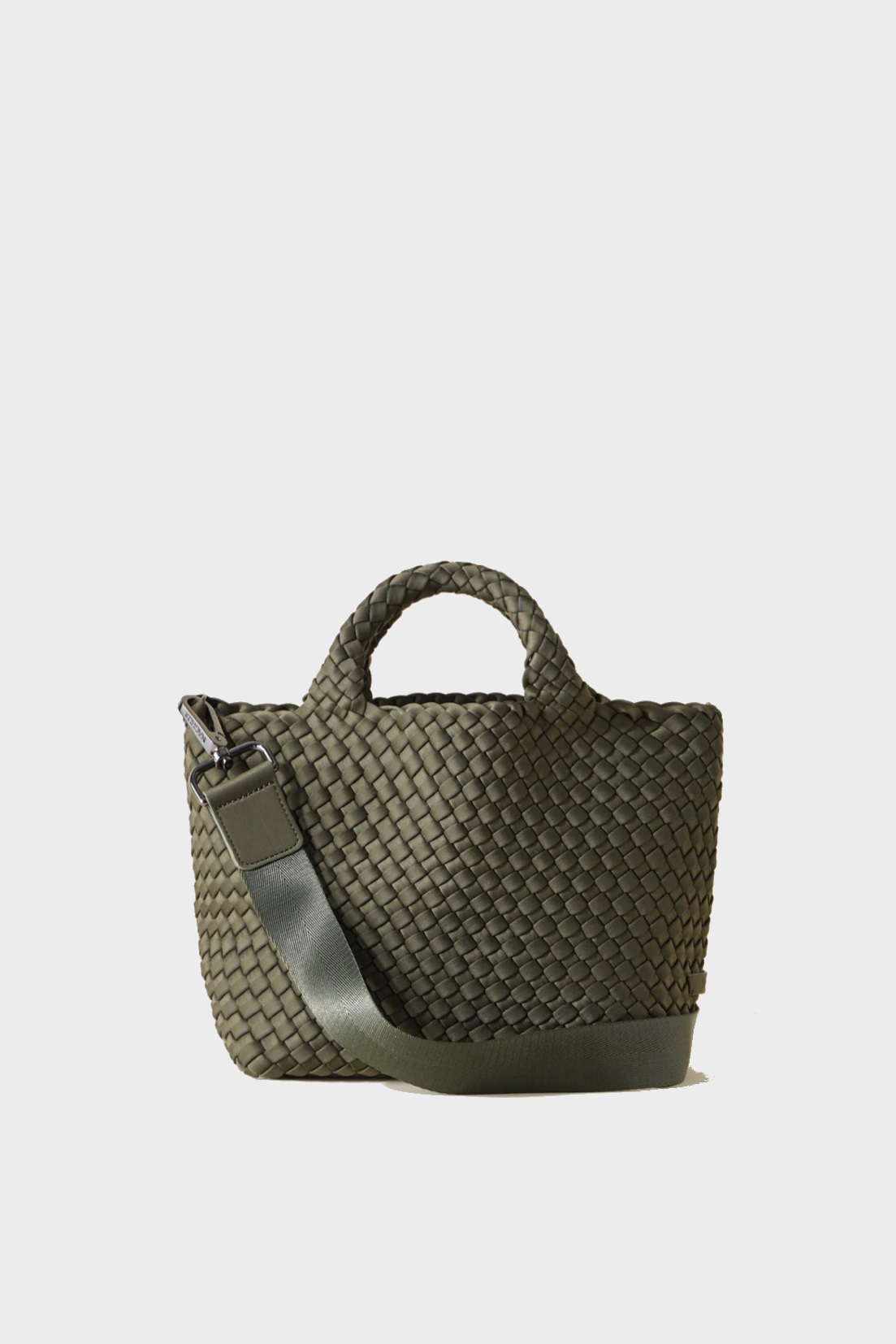NAGHEDI Handwoven Small Tote St. Barth in Olive