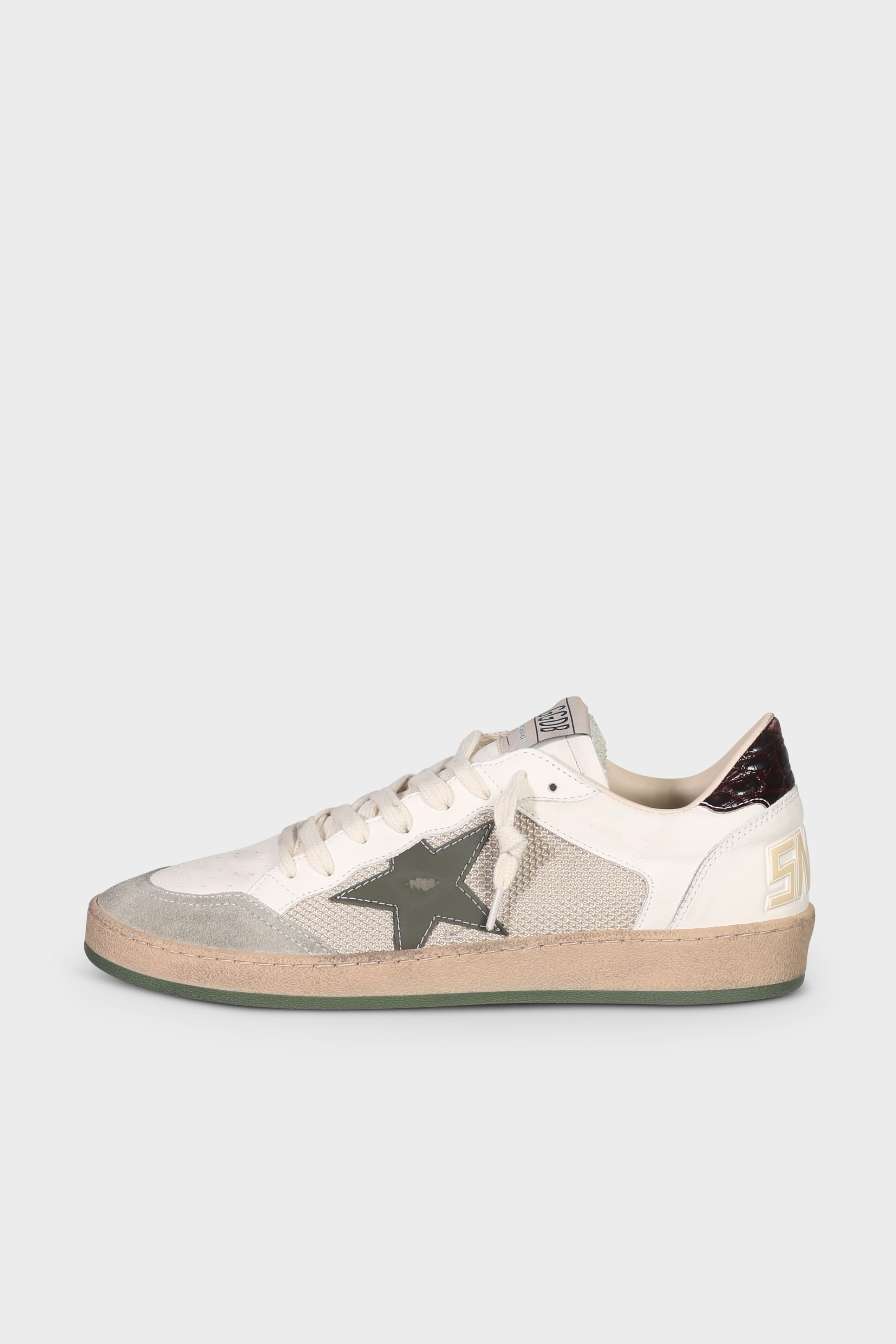 GOLDEN GOOSE Ballstar in Milk/White/Ice/Olive GOLDEN GOOSE Ballstar in Milk/White/Ice/Olive