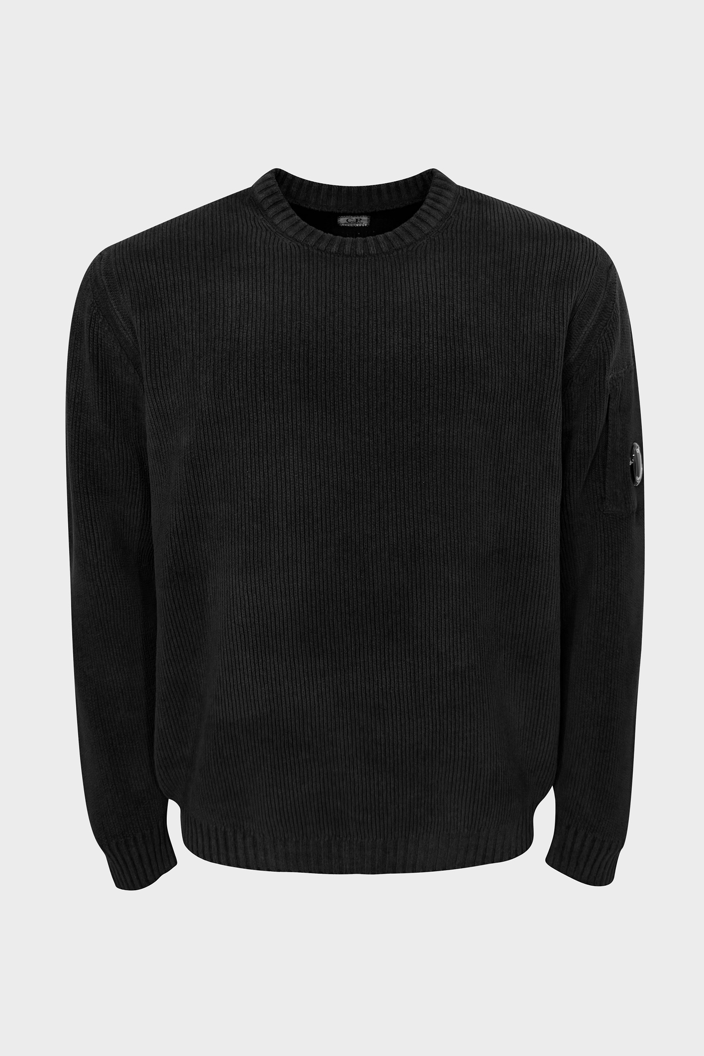 C.P. COMPANY Cotton Chenille Pullover in Black
