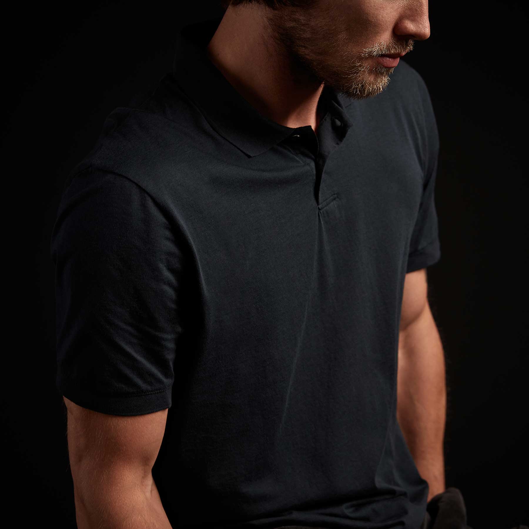 James Perse Elevated Lotus Jersey Polo in French Navy 1/S