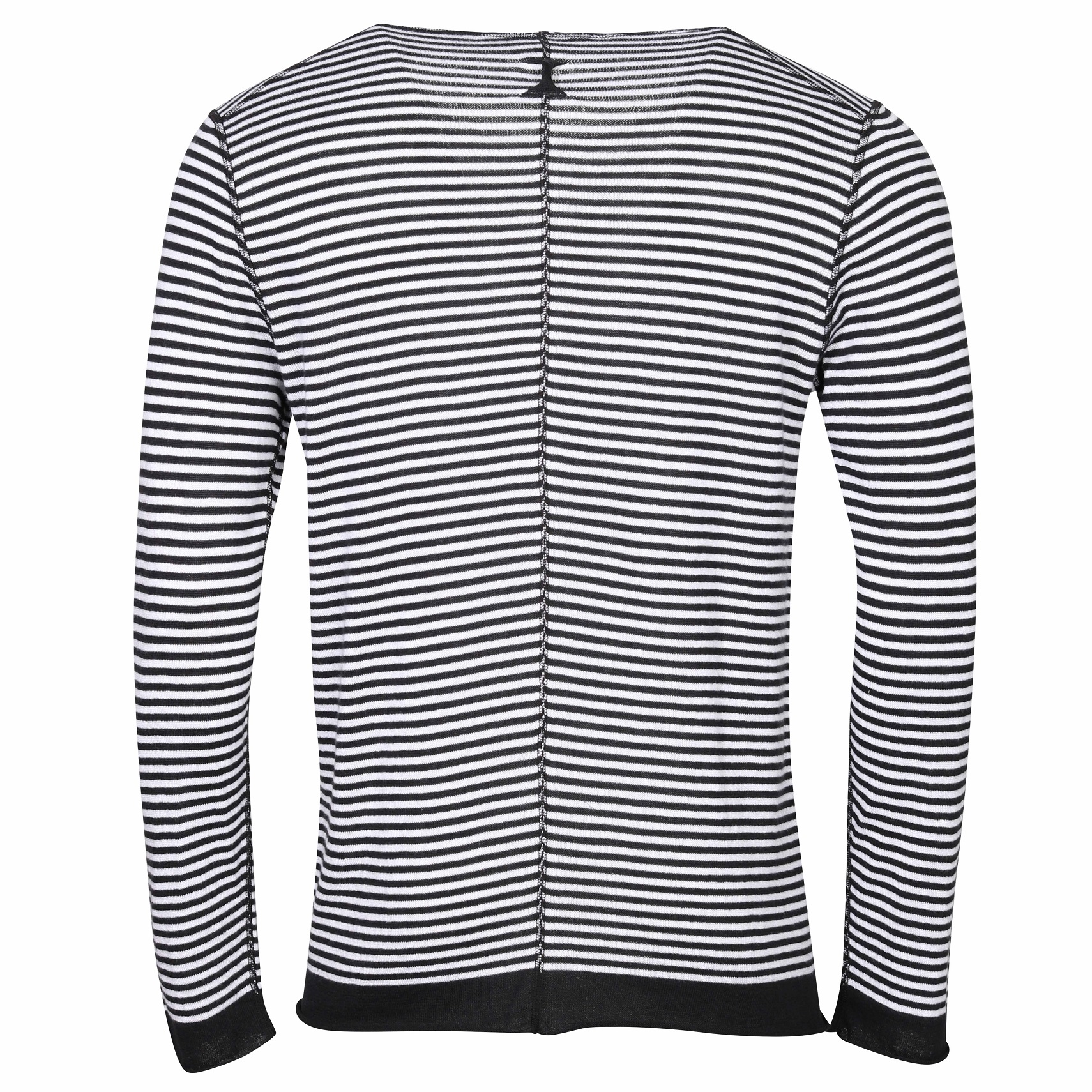 HANNES ROETHER Summer Knit Pullover in Black/White