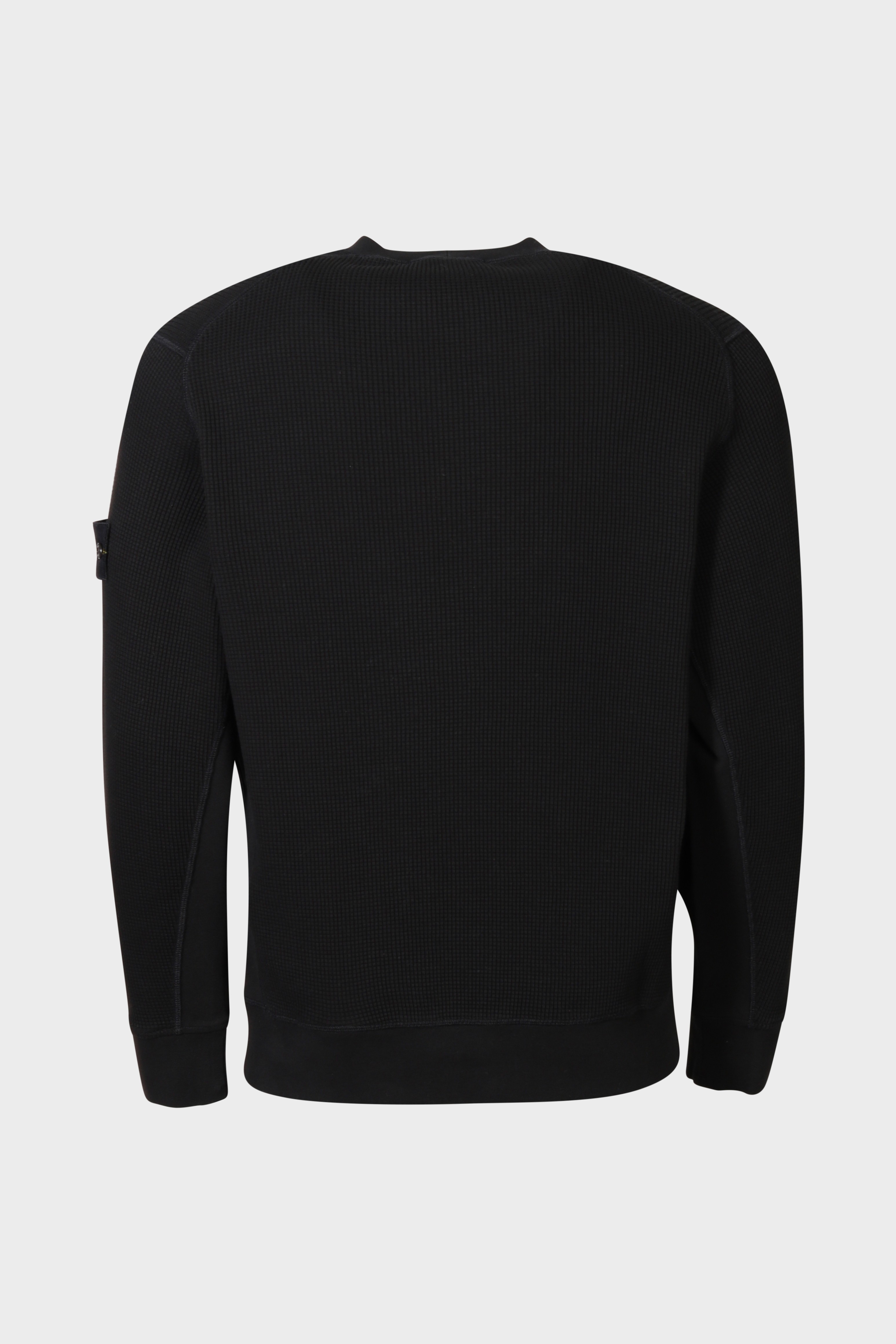 STONE ISLAND Waffle Sweatshirt in Black