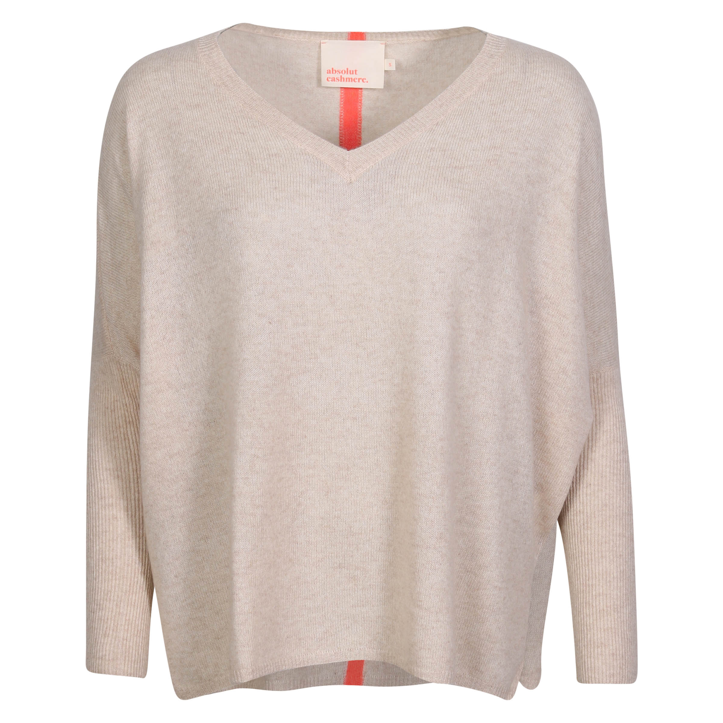 Absolut Cashmere Oversized Sweater Chloe Beige/Coral