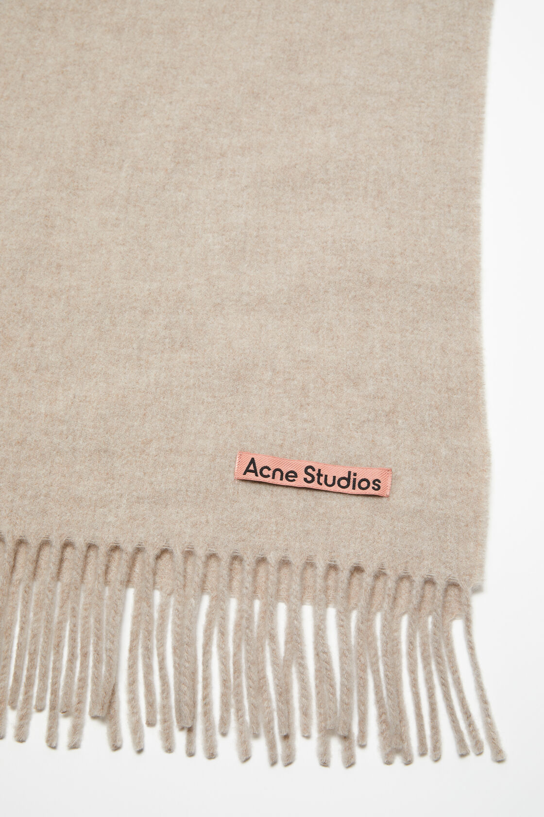 ACNE STUDIOS Oversize Wool Scarf in Oatmeal Melange