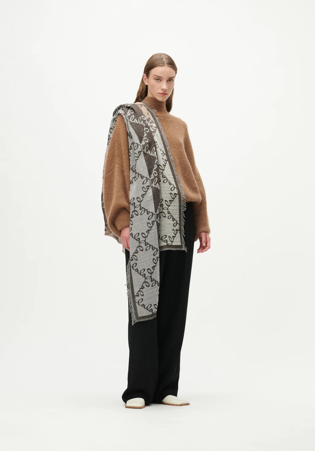 Lala Berlin Scarf Aniska Brown/Caramel